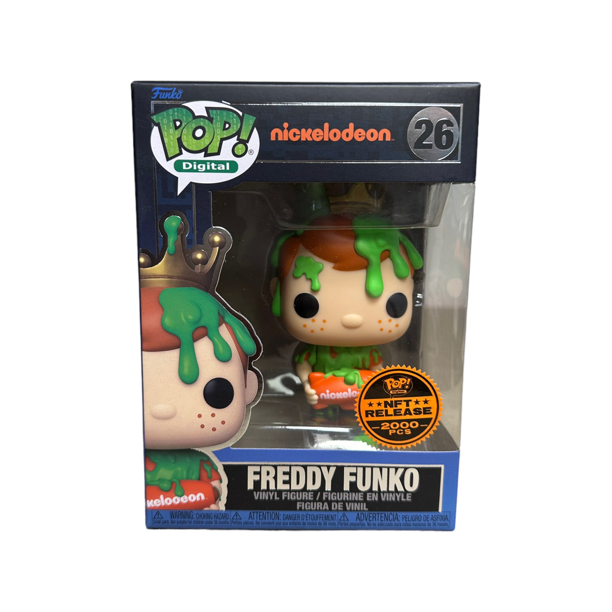 Freddy Funko #26 (Slimed) Funko Pop! - Nickelodeon - NFT Release Exclusive LE2000 Pcs - Condition 9/10