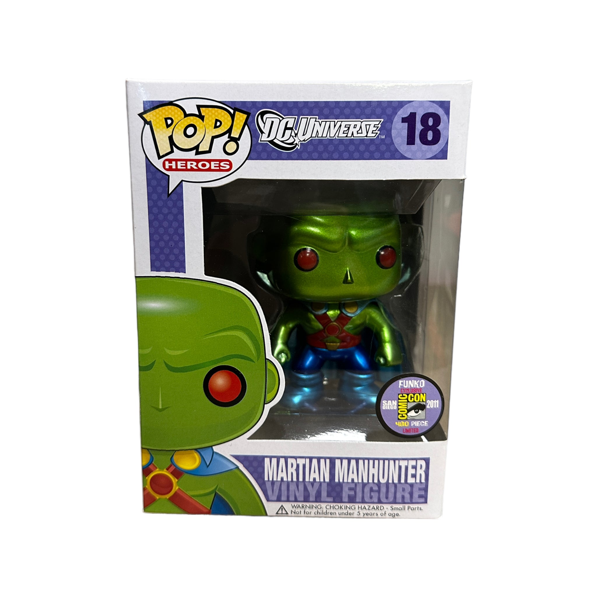 Martian Manhunter #18 (Metallic) Funko Pop! - DC Universe - SDCC 2011 Exclusive LE480 Pcs - Condition 7/10