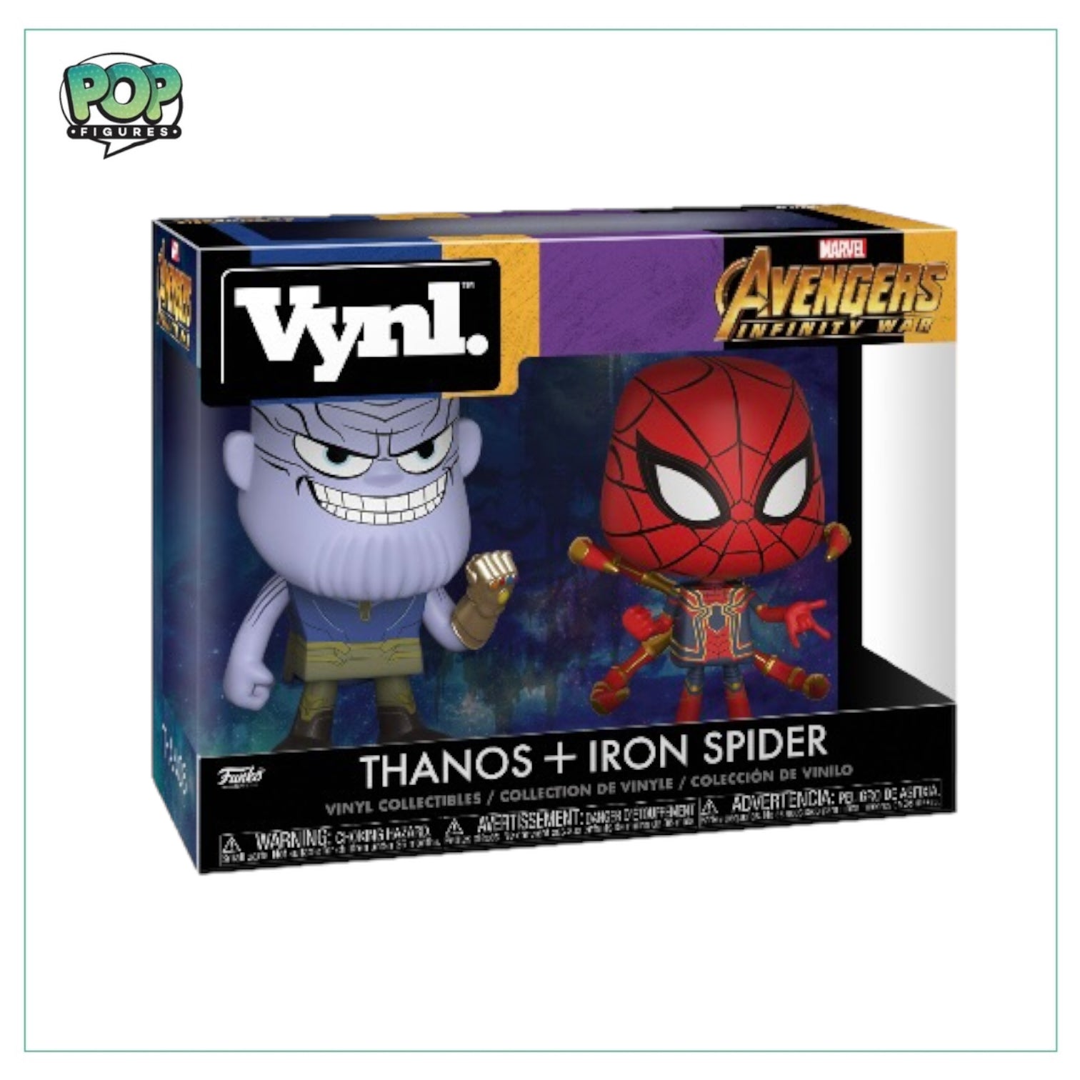 Thanos and Iron Spider 2 Pack Funko Vynl. - Infinity War - Marvel