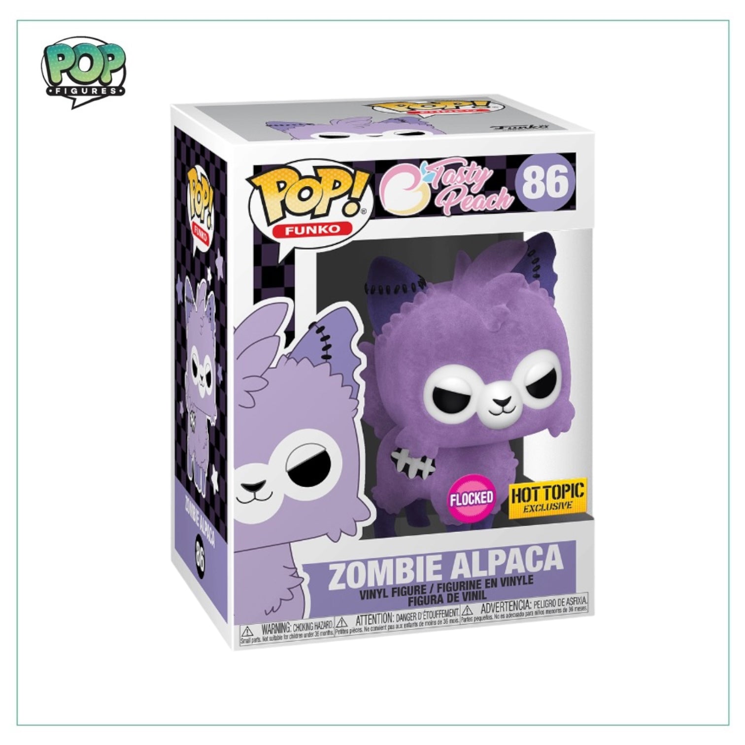 Zombie Alpaca (Flocked) #86 Funko Pop! - Tasty Peach - Hot Topic Exclusive