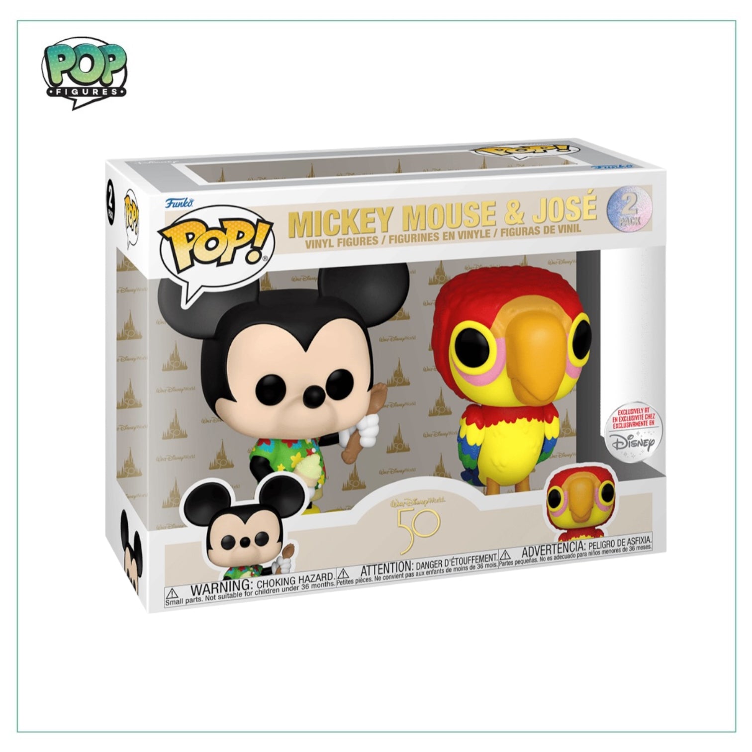 Mickey Mouse & José 2 Pack Funko Pop! - Walt Disney World 50th - Exclusive at Disney