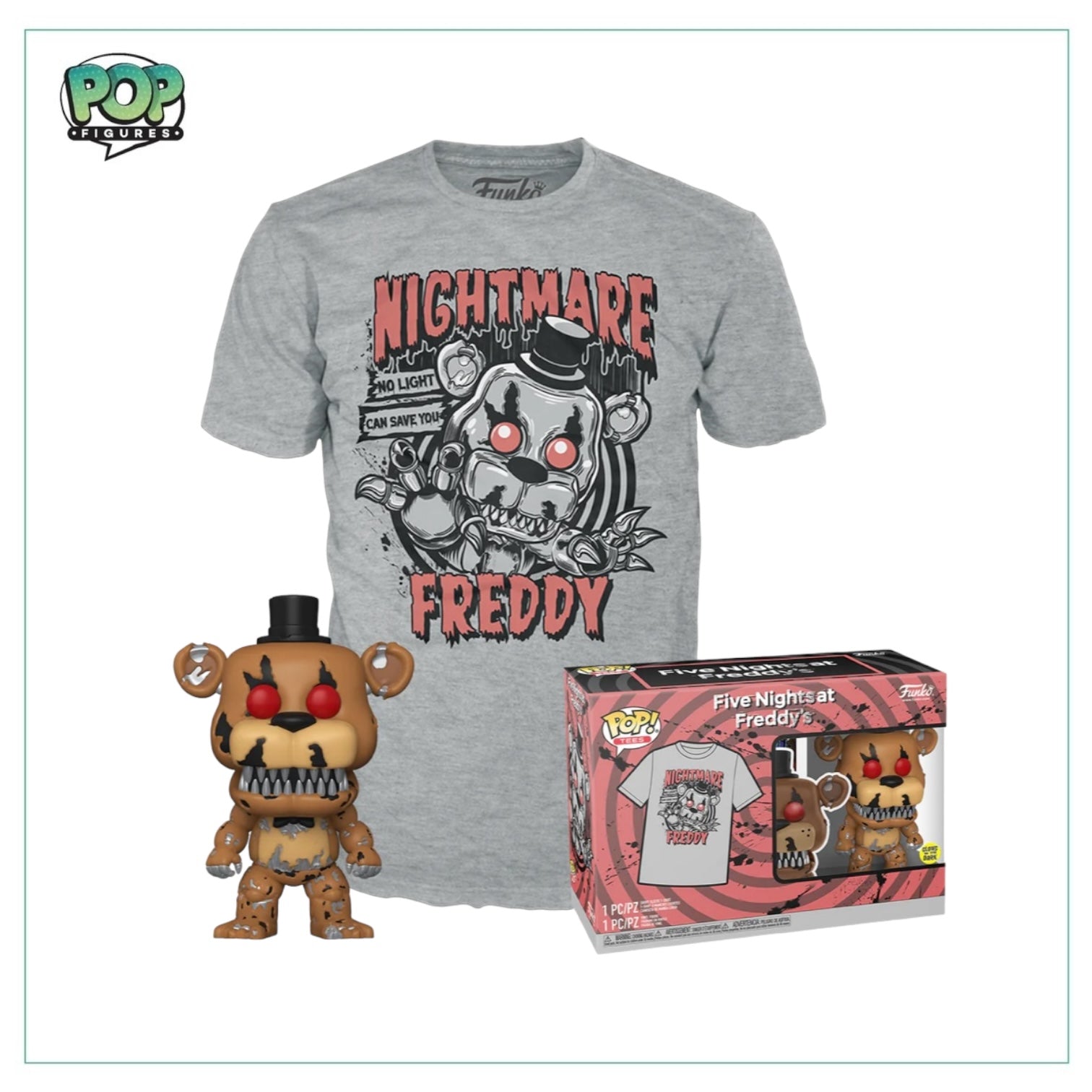 POP & Tee! - Nightmare Freddy (glow in the dark) - Five Nights at Freddy's