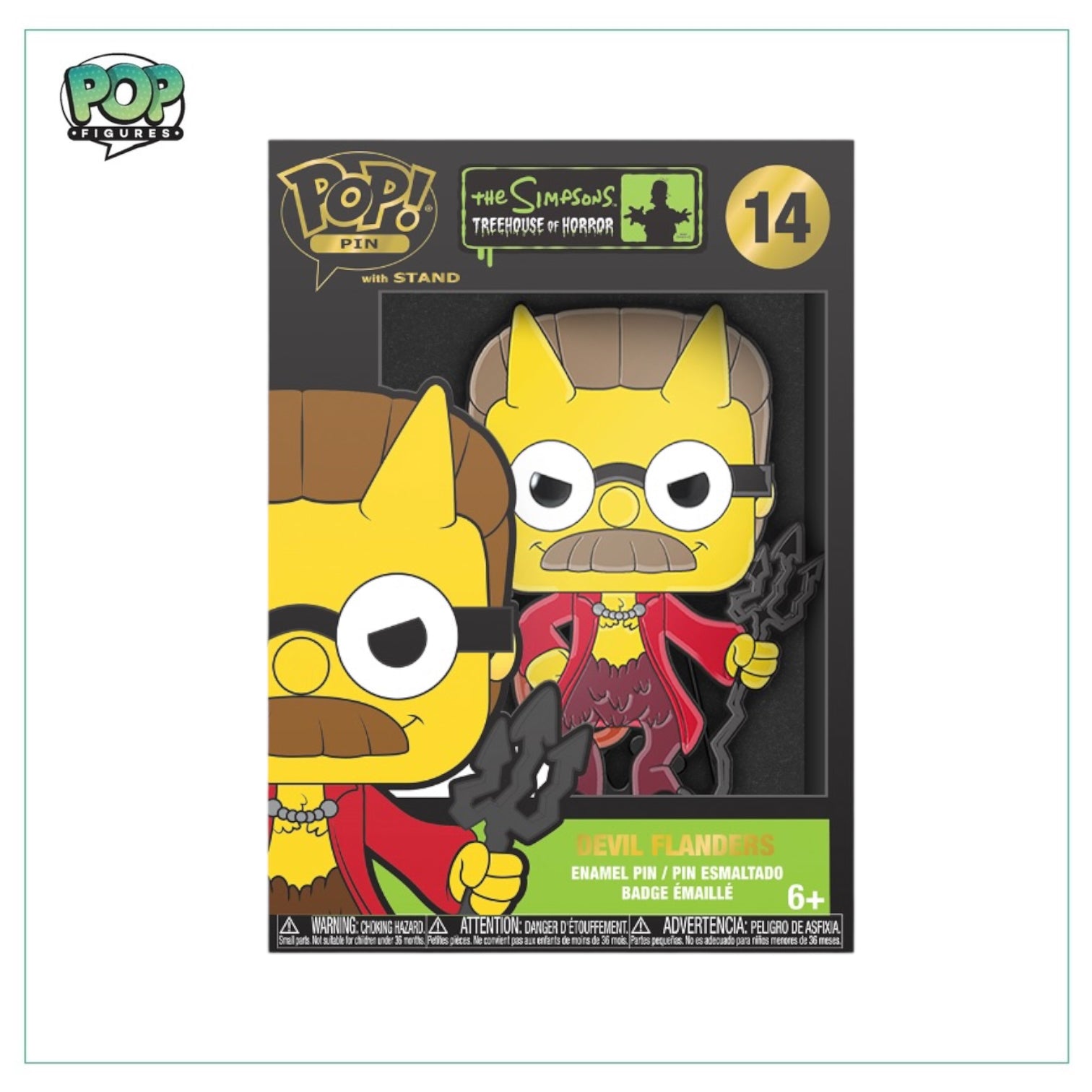 Devil Flanders #14 Funko Enamel Pop! Pin - The Simpsons - Treehouse of Horror