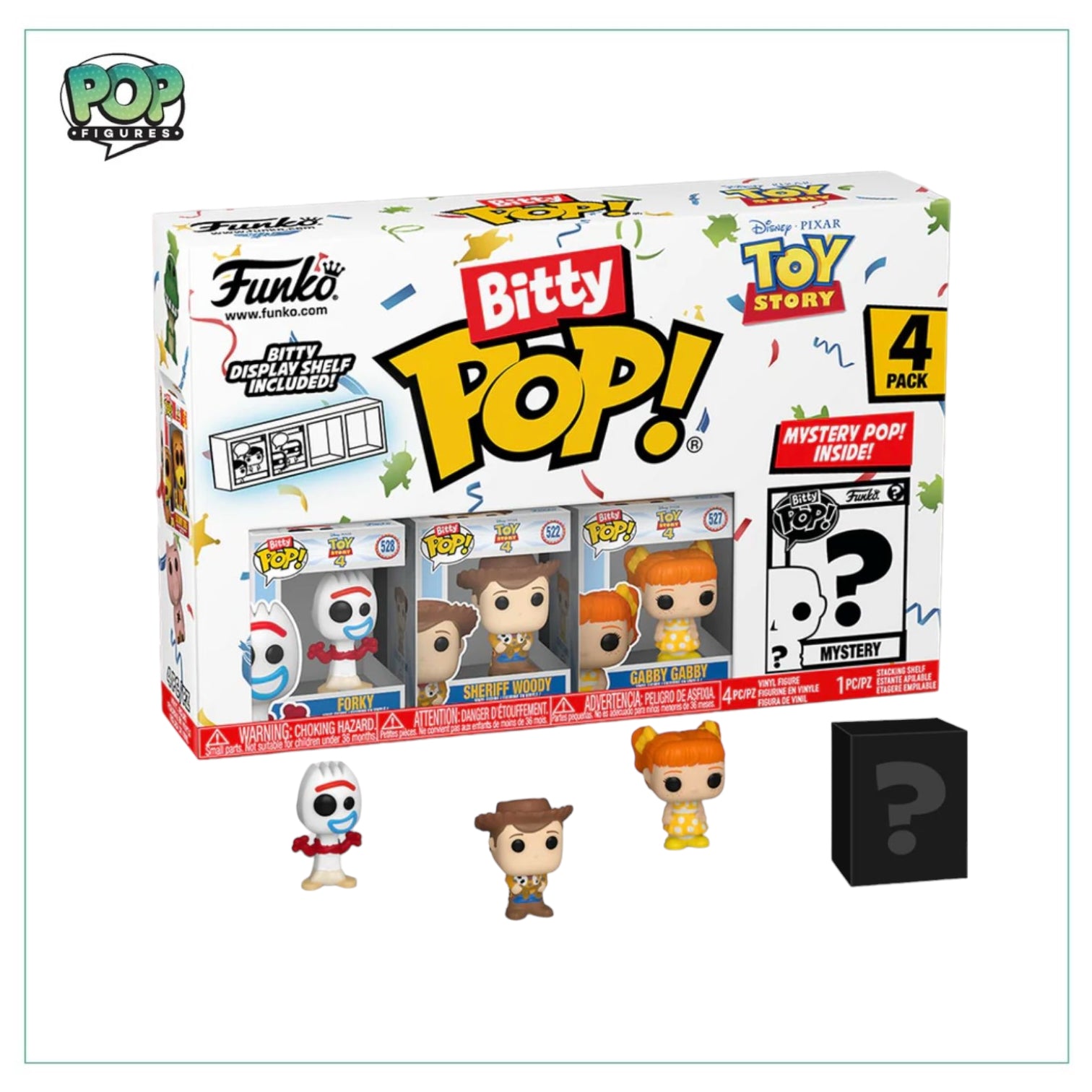 Forky 4 pack Bitty POP! - Toy Story - Chance of Chase