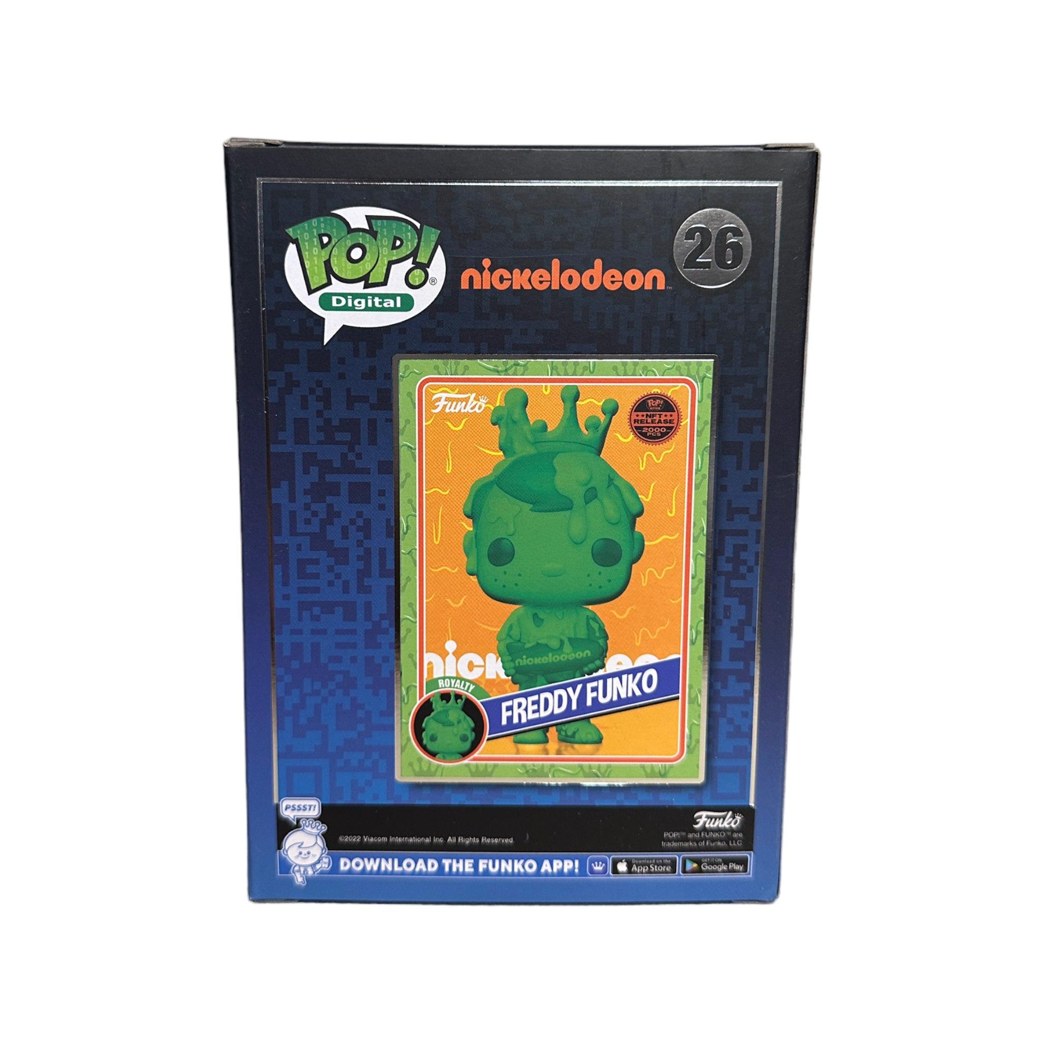 Freddy Funko #26 (Slimed) Funko Pop! - Nickelodeon - NFT Release Exclusive LE2000 Pcs - Condition 9/10