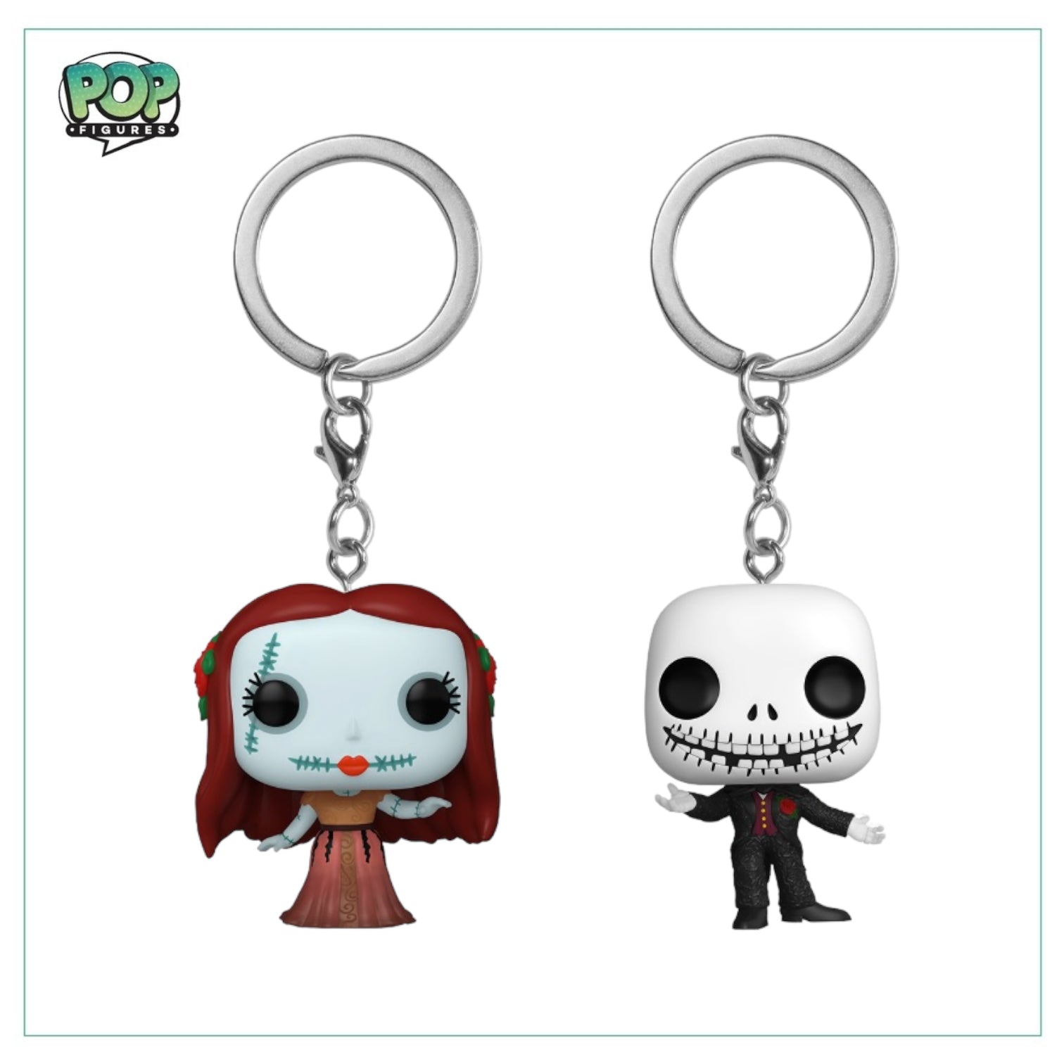 Sally & Jack Skellington Funko Pocket Pop Keychain - Nightmare Before Christmas
