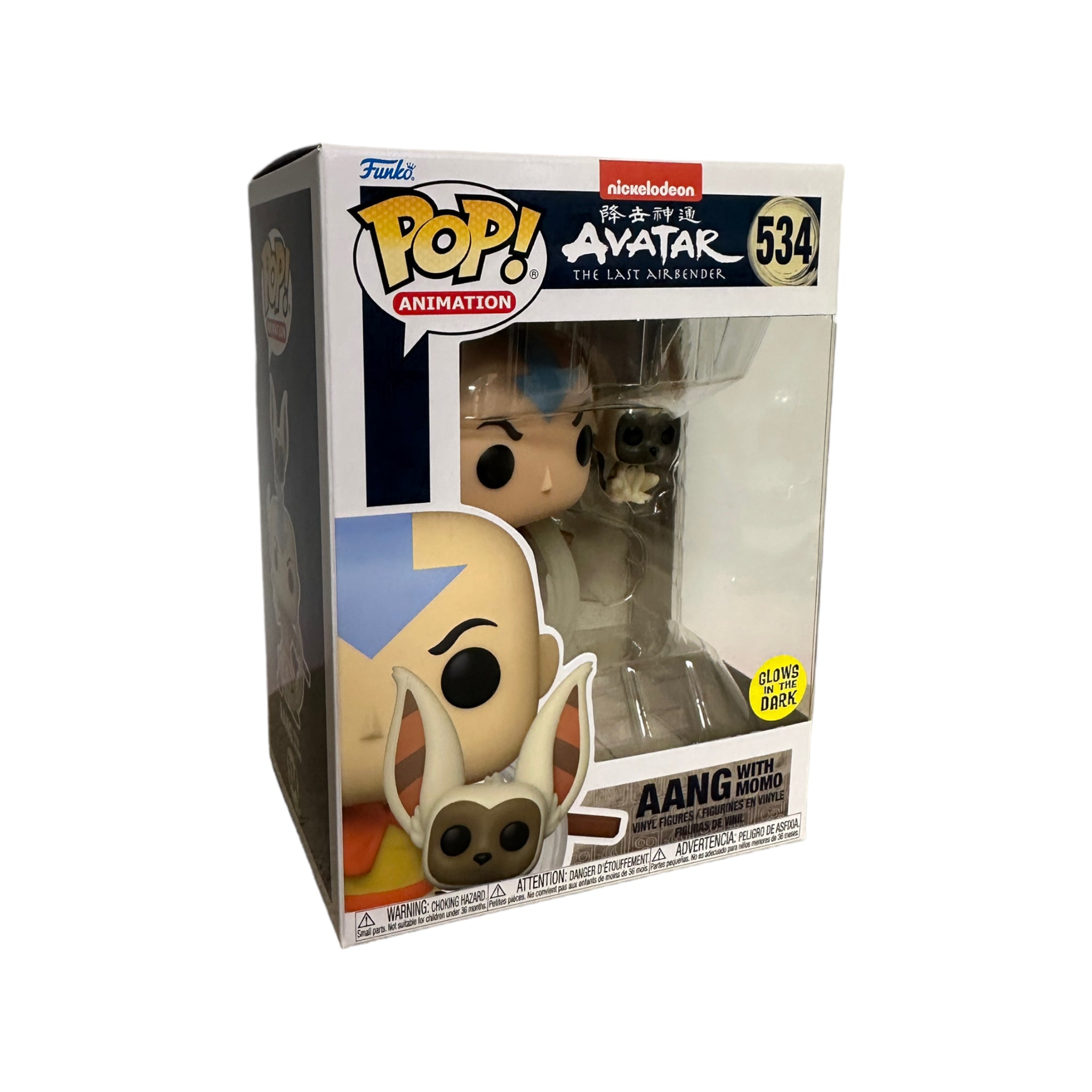 POP! & Tee: Avatar: The Last Airbender - Aang with Mono (Glows in the Dark)