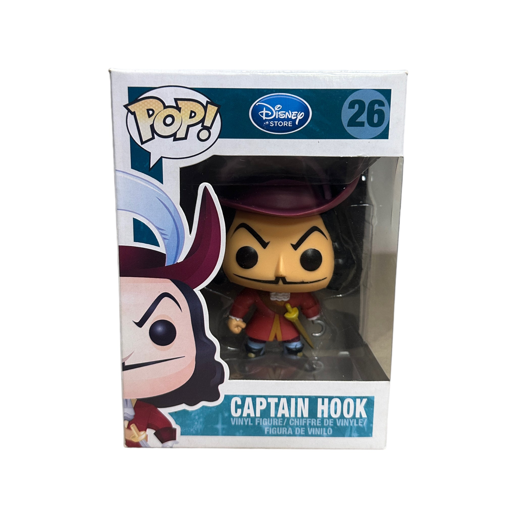 Captain Hook #26 (Disney Store Logo) Funko Pop! - Disney Series 3 - 2011  Pop! - Condition 7/10