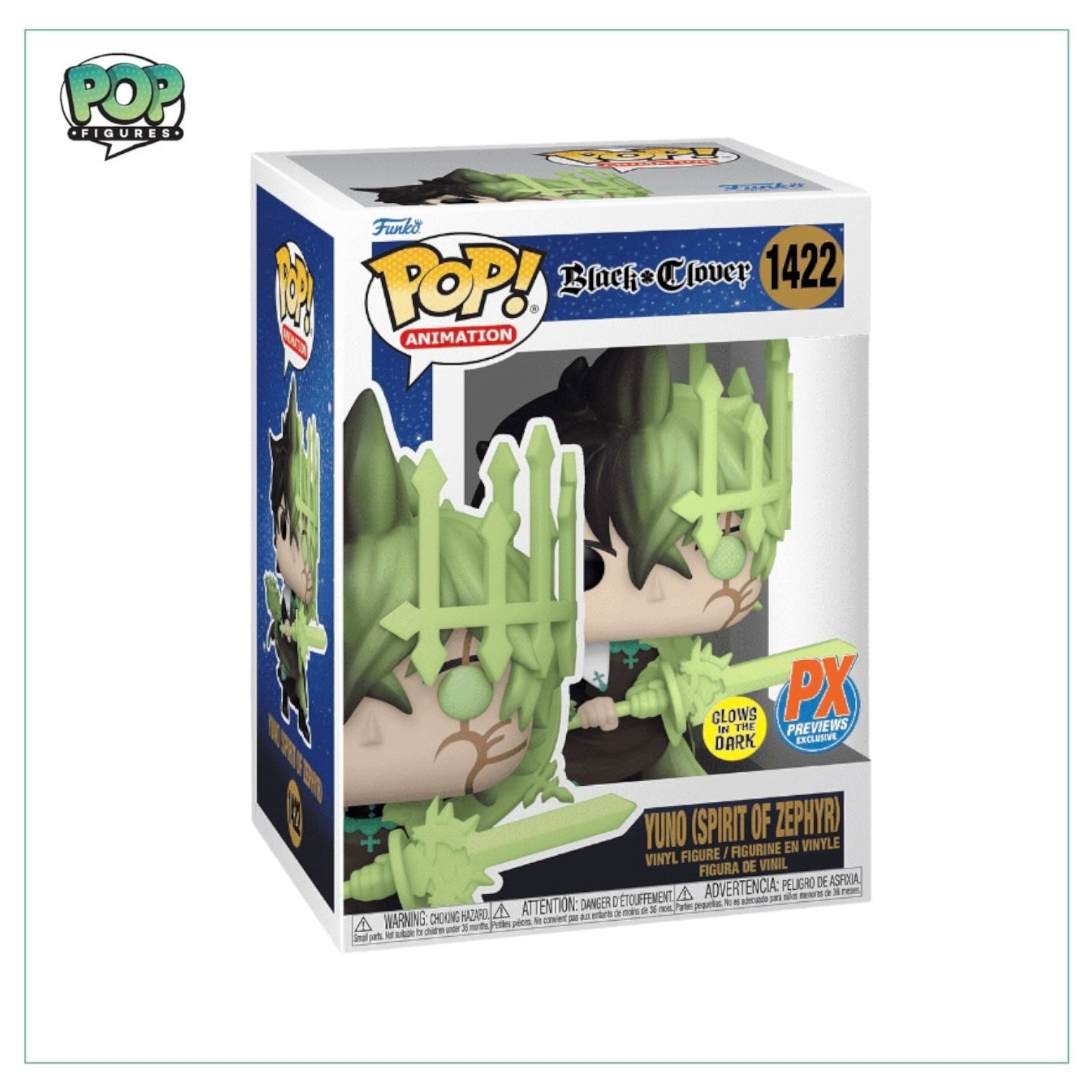 Funko Black Clover Yuno Spirit of Zephyr Glow in the Dark #1422 PX Exclusive | UK Funko Black Clover Yuno Spirit of Zephyr Glow in the Dark #1422 PX Exclusive | UK