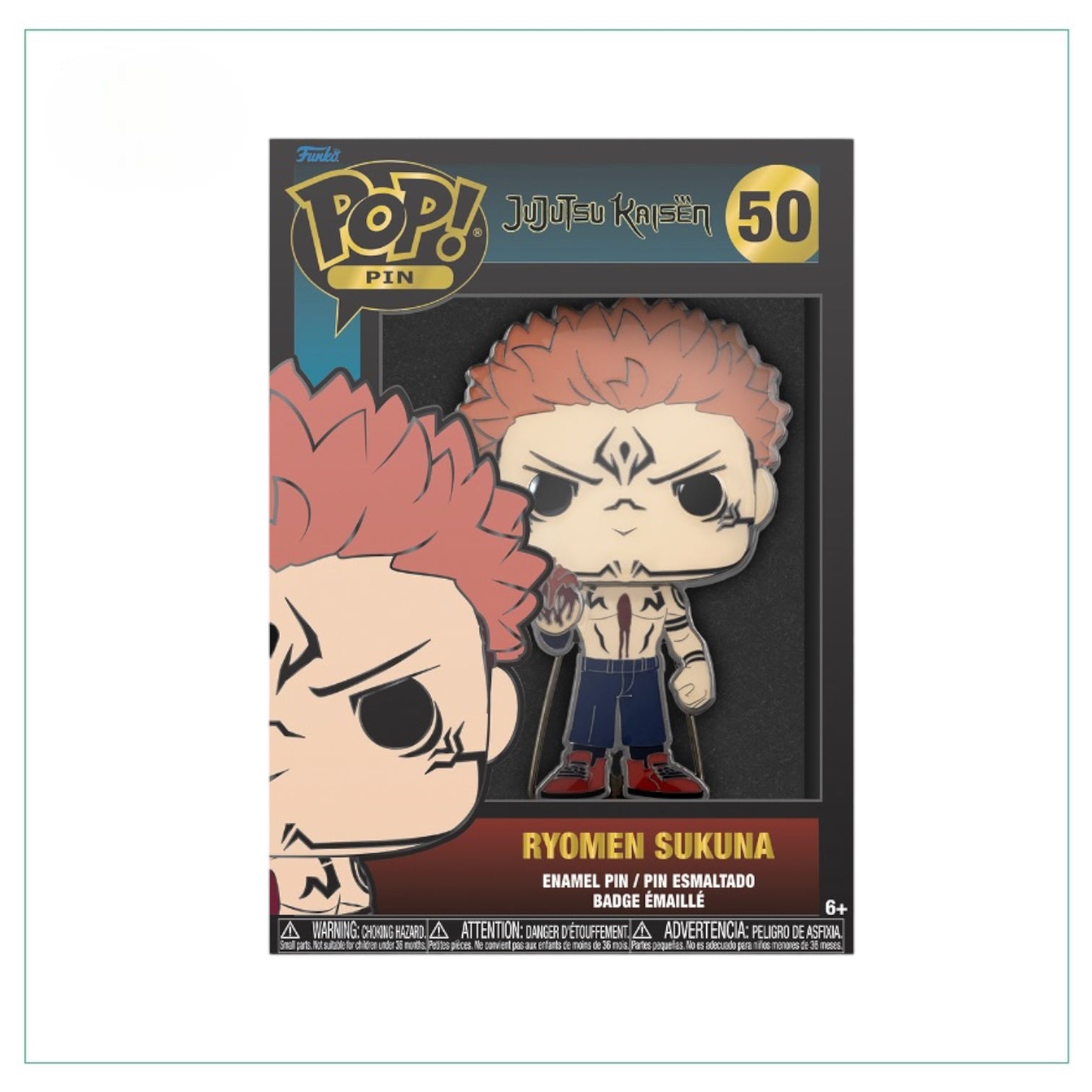 Ryomen Sukuna #50 Funko Enamel Pop! Pin - Jujutsu Kaisen