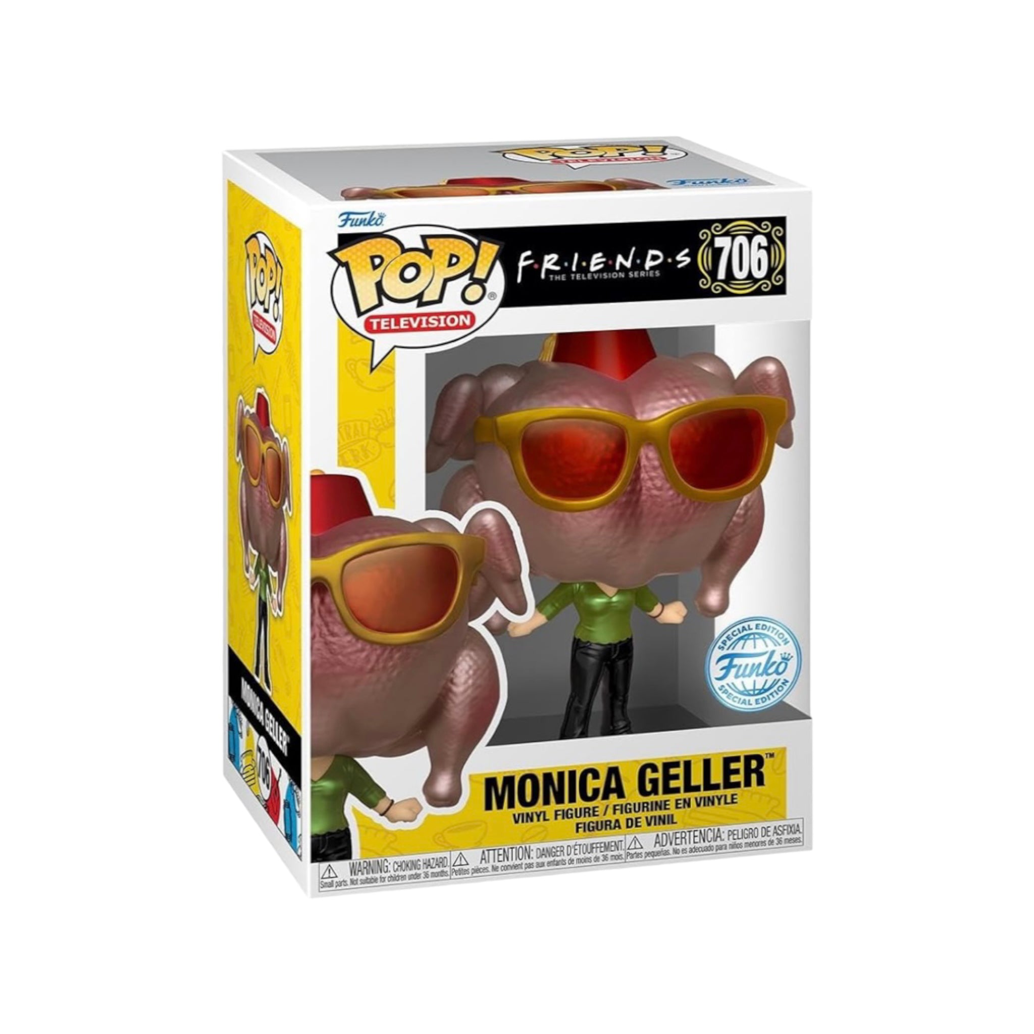 POP! & Tee: Friends - Monica Geller with Turkey Head (Metallic) - Special Edition