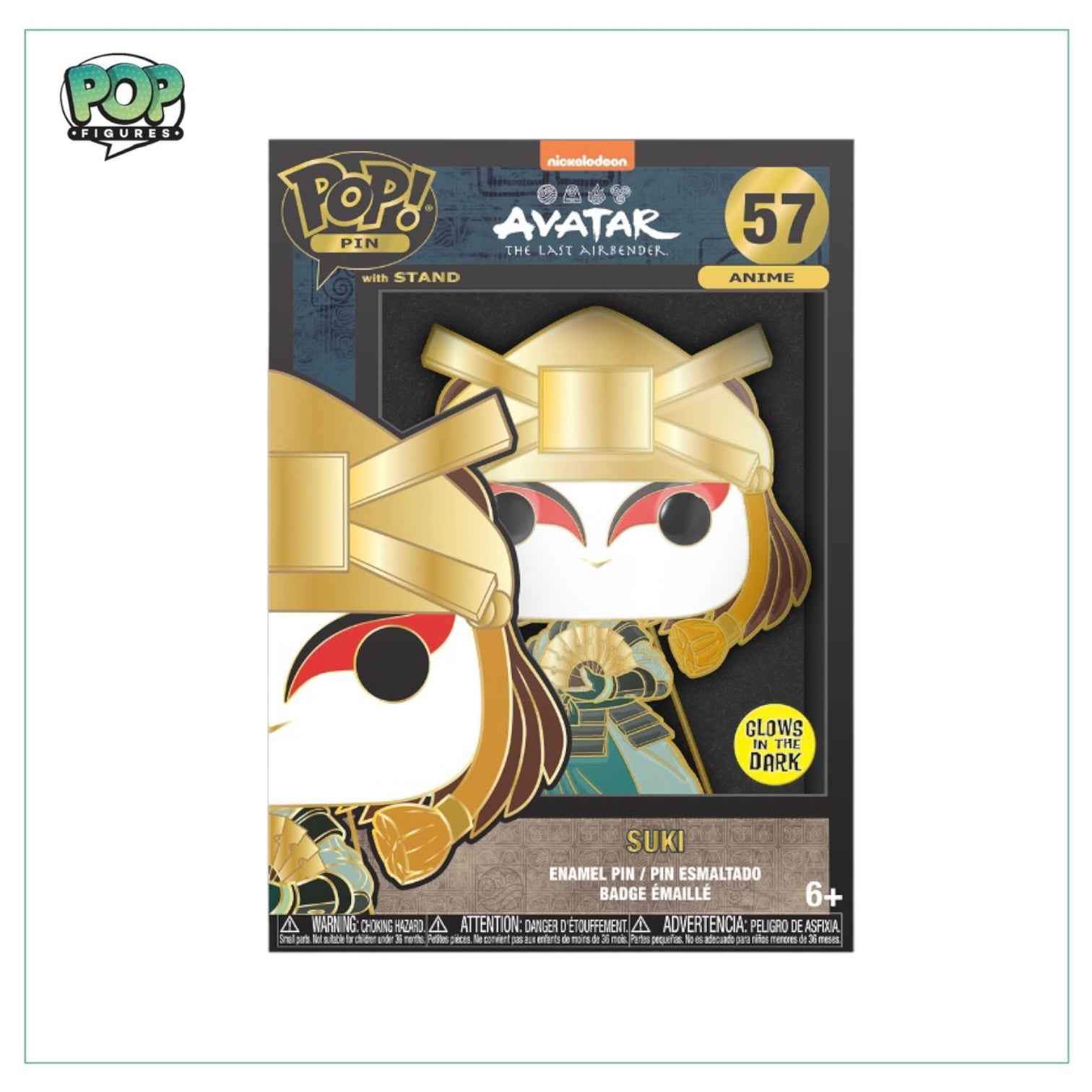 Suki #57 Enamel Pop! Pin -Avatar the Last Airbender - Glow in the Dark