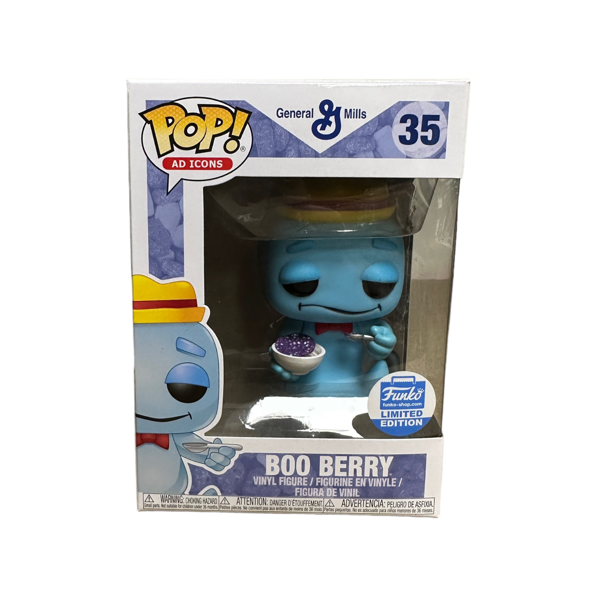 Boo Berry #35 (w/ Cereal) Funko Pop! - Ad Icons - Funko Shop Exclusive - Condition 8/10