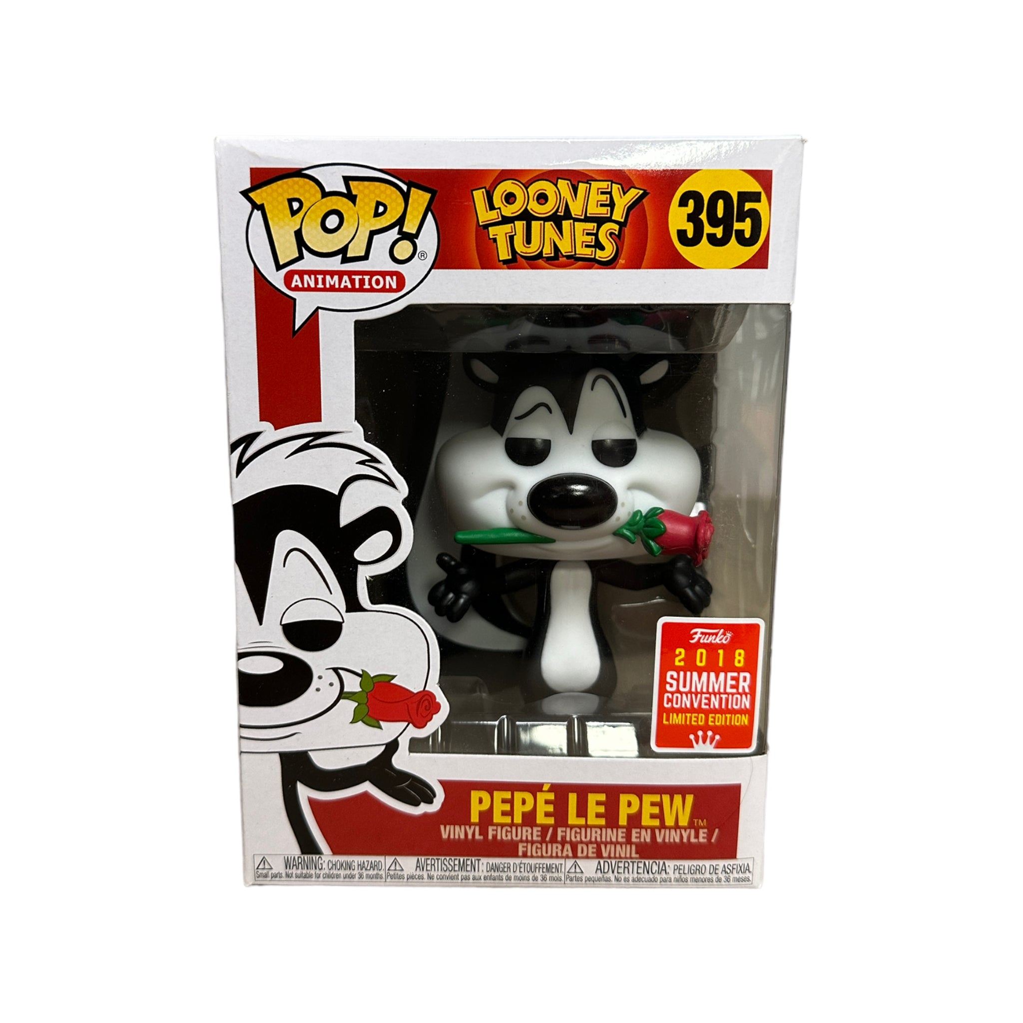 Pepé Le Pew #395 Funko Pop! - Looney Tunes - SDCC 2018 Shared Exclusive - Condition 7.5/10