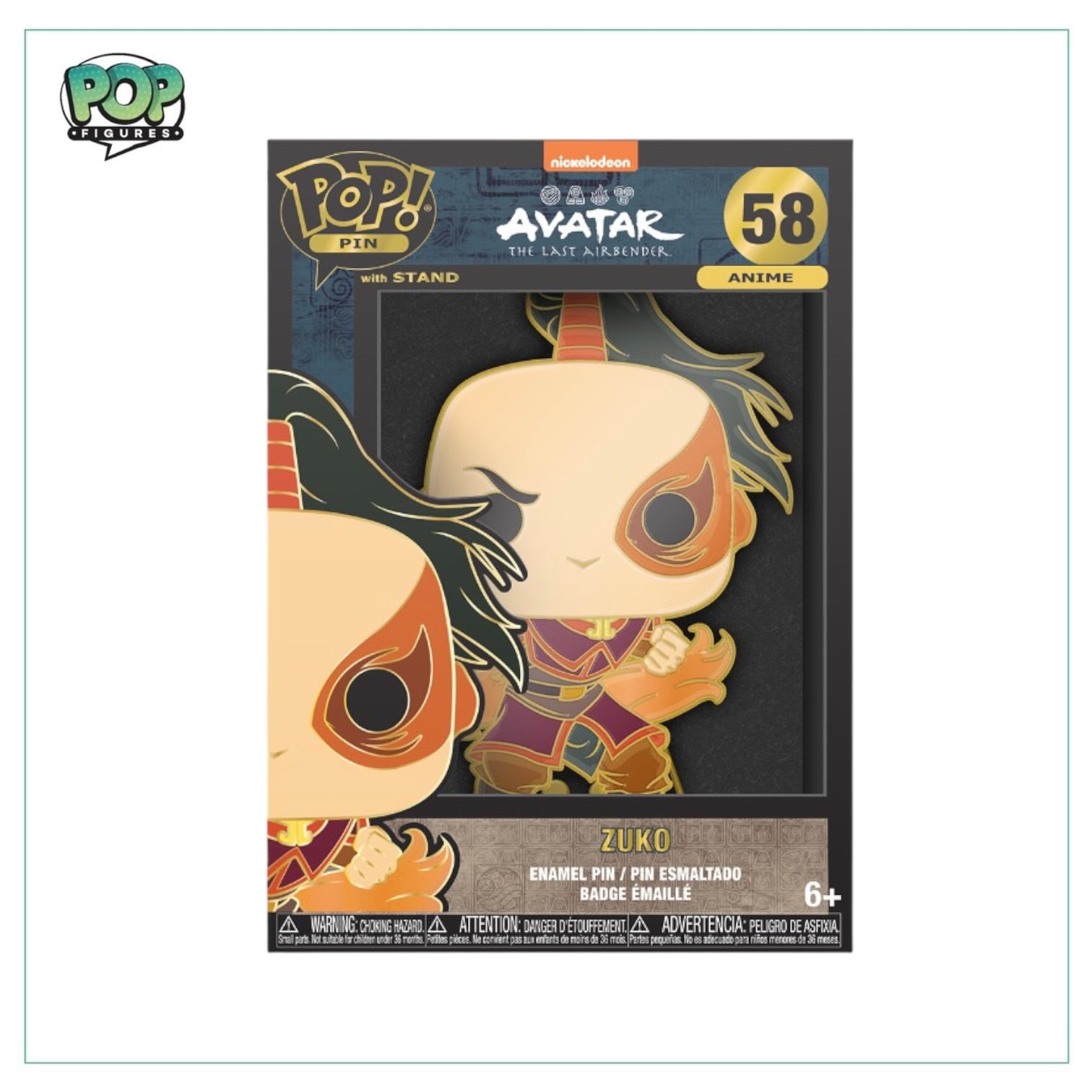 Zuko #58 Enamel Pop! Pin -Avatar the Last Airbender - Glow in the Dark - Chance of Chase