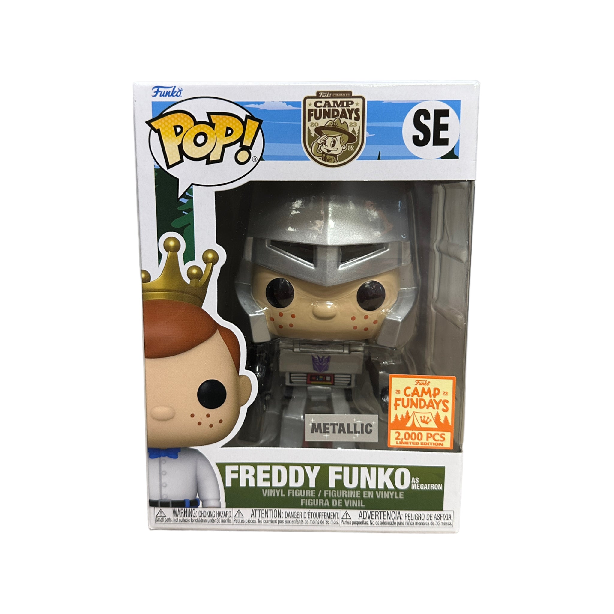Freddy Funko as Megatron (Metallic) Funko Pop! - Transformers - Camp Fundays 2023 Exclusive LE2000 Pcs - Condition 8.5/10