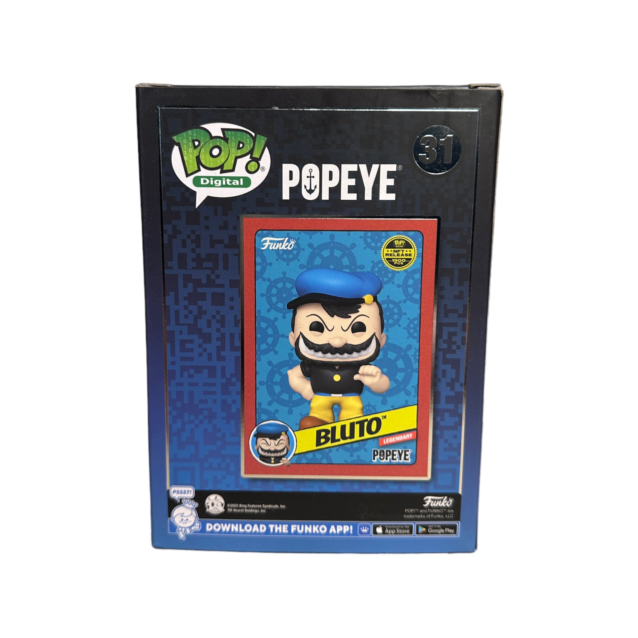 Bluto #31 Funko Pop! - Popeye - NFT Release Exclusive LE1900 Pcs - Condition 8.5/10