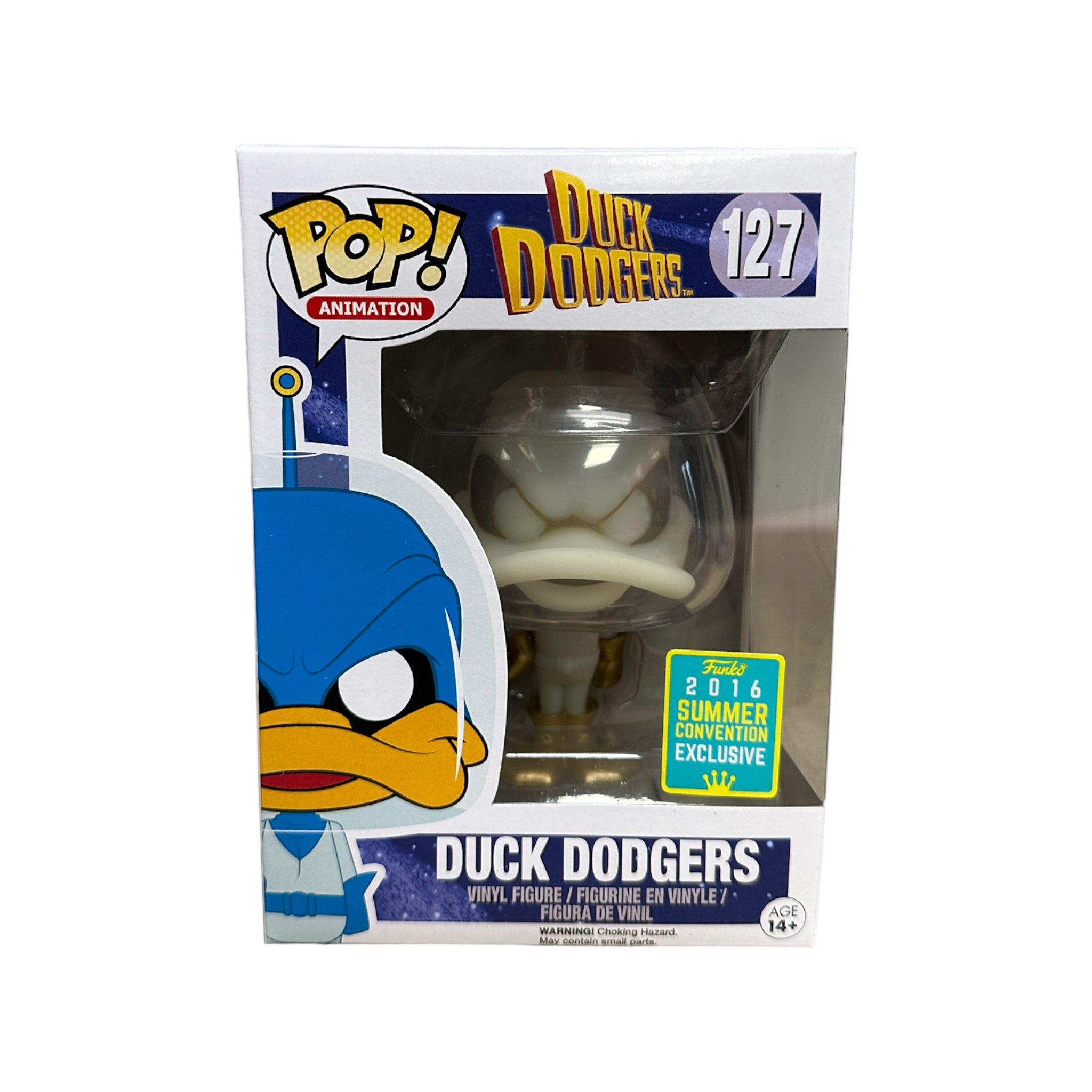 Duck Dodgers #127 (White Glow) Funko Pop! - Duck Dodgers - SDCC 2016 Shared Exclusive - Condition 8/10