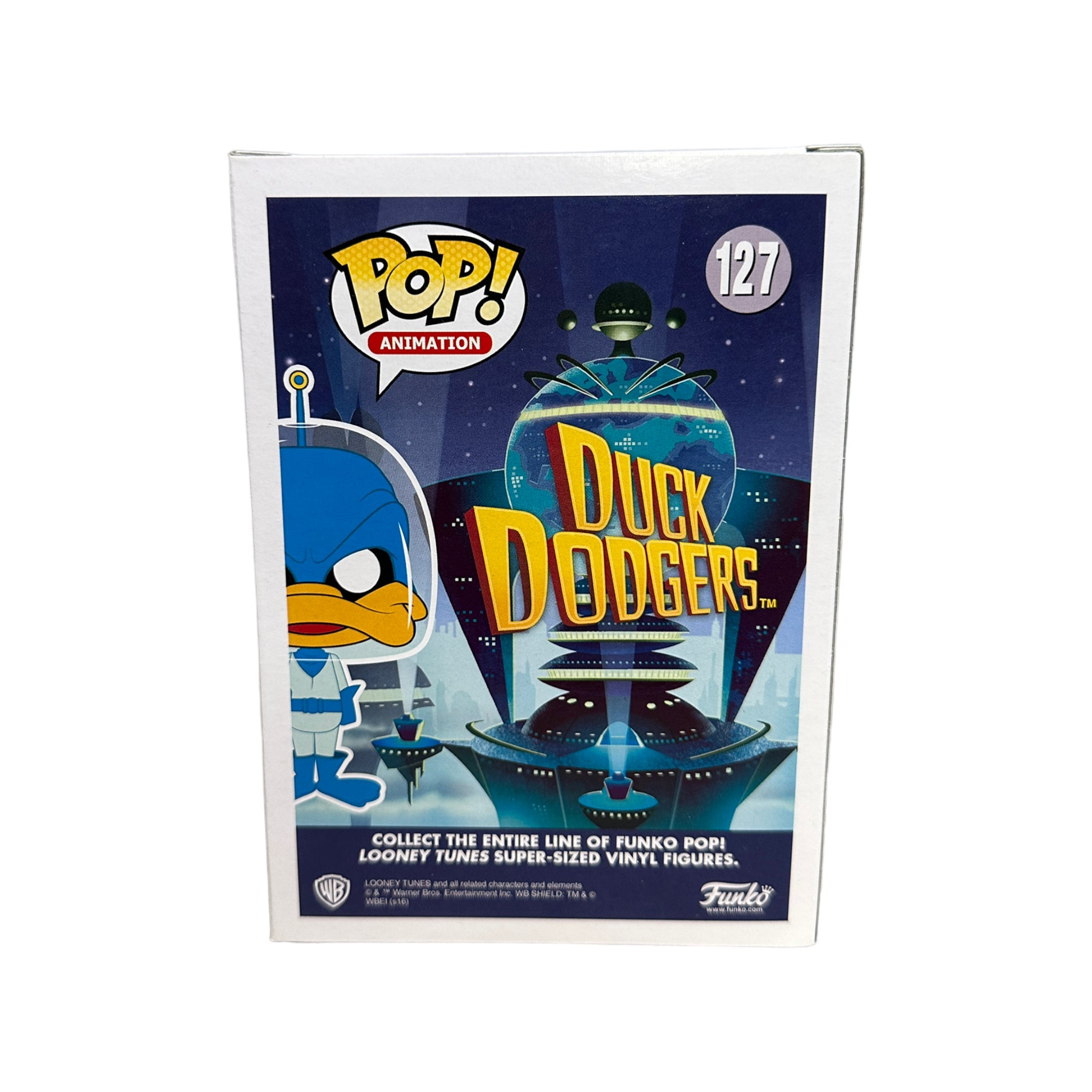 Duck Dodgers #127 (White Glow) Funko Pop! - Duck Dodgers - SDCC 2016 Shared Exclusive - Condition 8/10