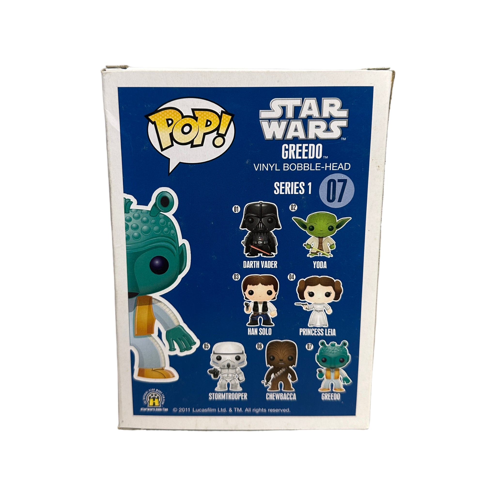 Greedo #07 (Large Writing) Funko Pop! - Star Wars - 2011 Pop! - Condition 6/10