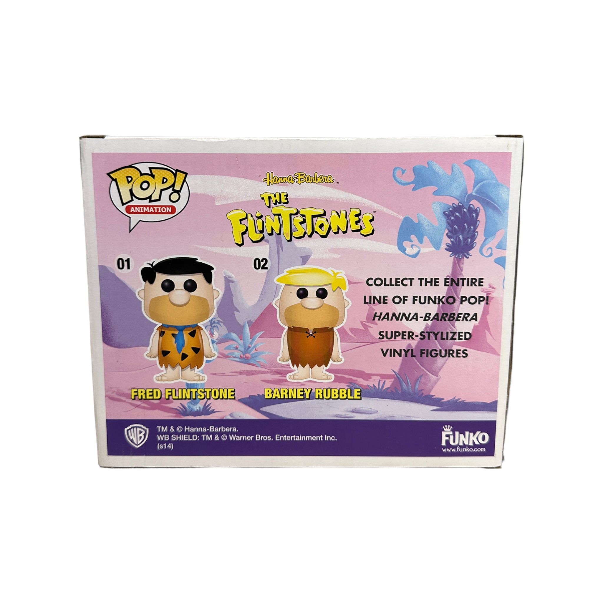 Fred & Barney (Black / Green Hair) 2 Pack Funko Pop! - The Flintstones - Gemini Collectibles Exclusive - Condition 8/10