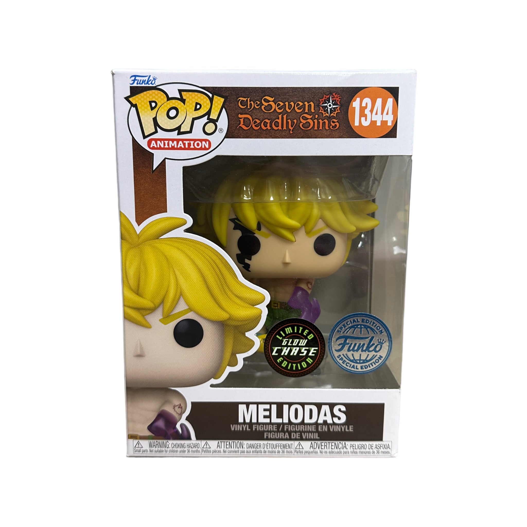 Meliodas #1344 (Demon Mode)(Glow Chase) Funko Pop! - The Seven Deadly Sins - Special Edition - Condition 7.5/10