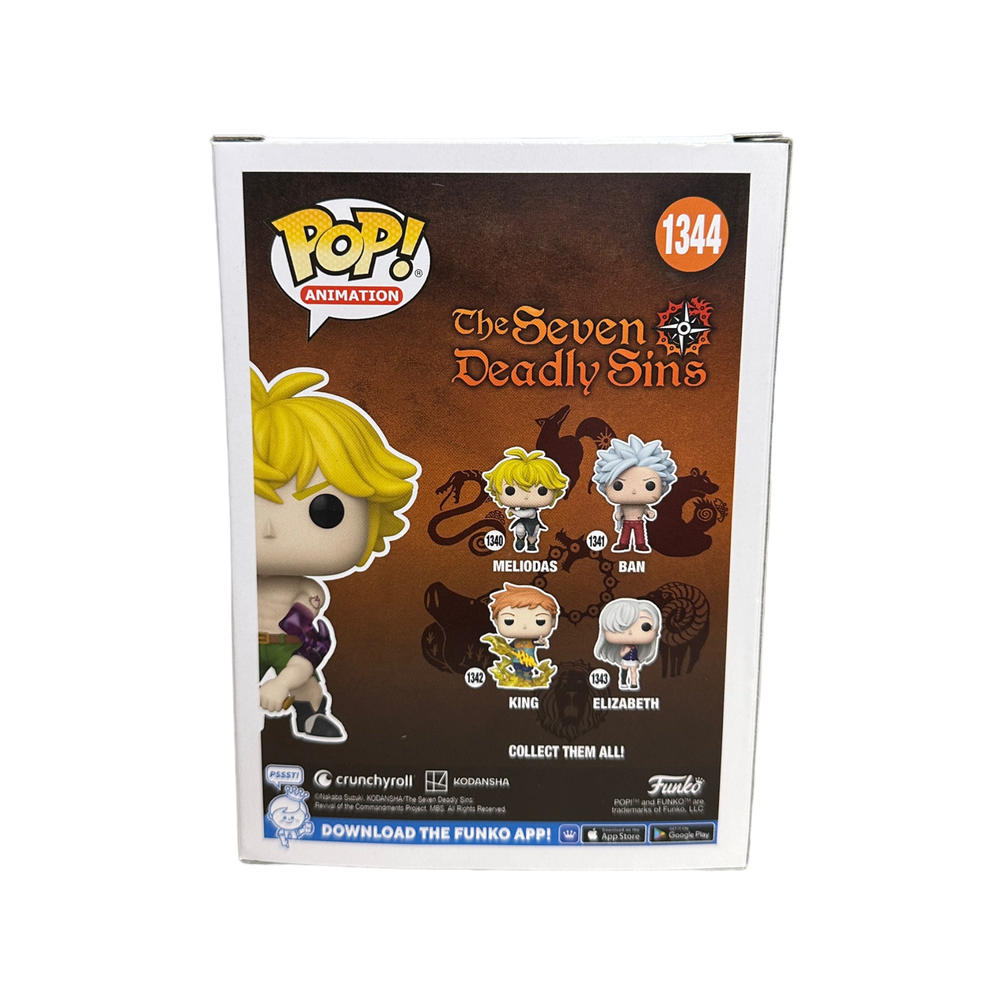 Meliodas #1344 (Demon Mode)(Glow Chase) Funko Pop! - The Seven Deadly Sins - Special Edition - Condition 7.5/10