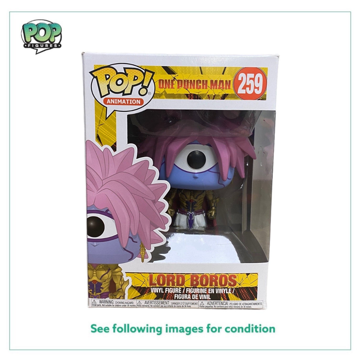 Lord Boros #259 Funko Pop! - One Punch Man - 2017 Pop! - Condition 8.5/10