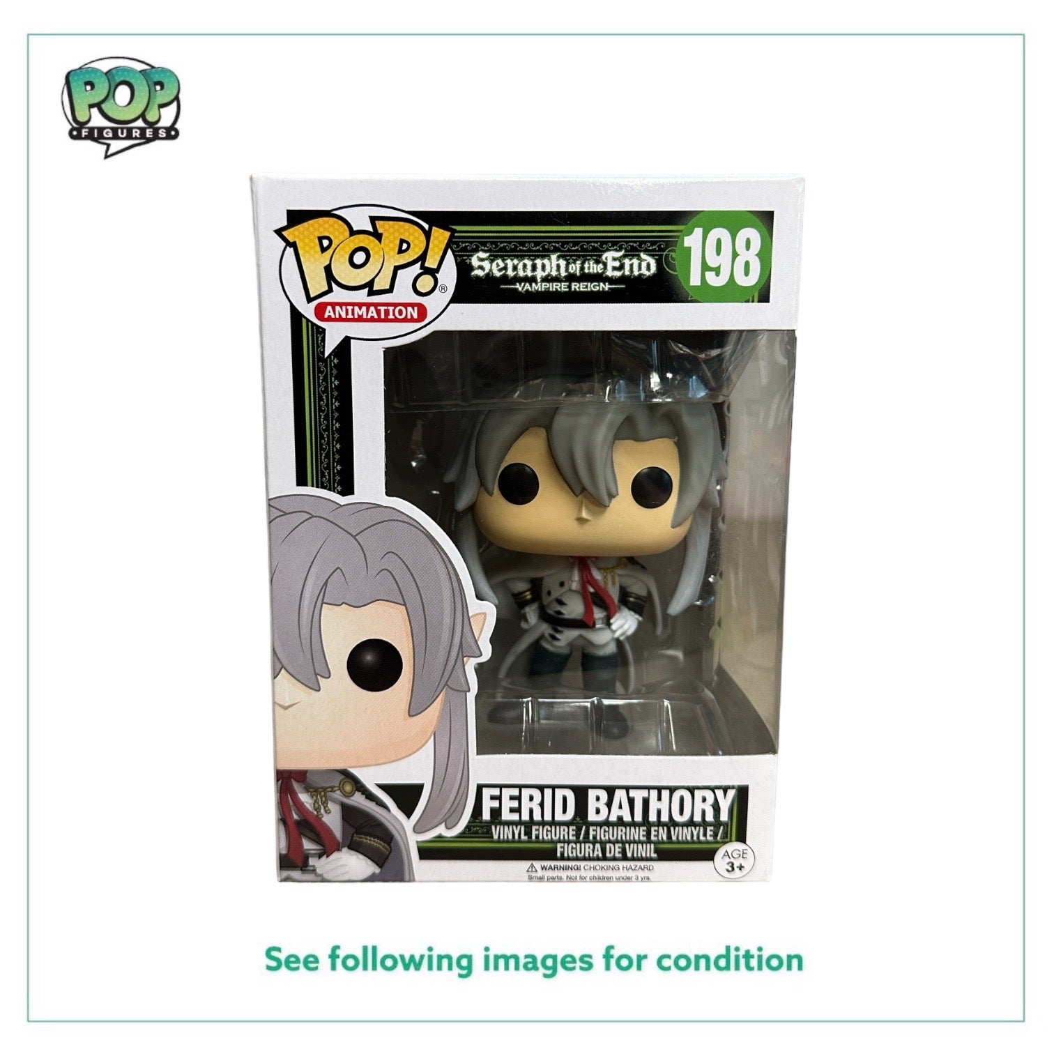 Ferid Bathory #198 Funko Pop! - Seraph of the End: Vampire Reigns - 2017 Pop! - Condition 8.5/10