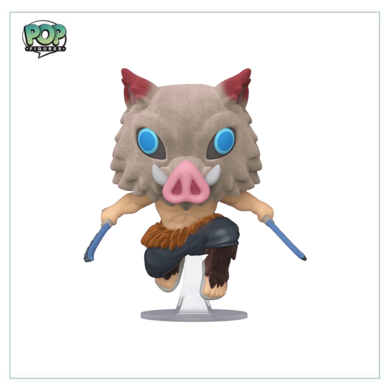 Inosuke Hashibira #875 (Flocked) Funko Pop! - Demon Slayer - Chalice Collectibles Exclusive