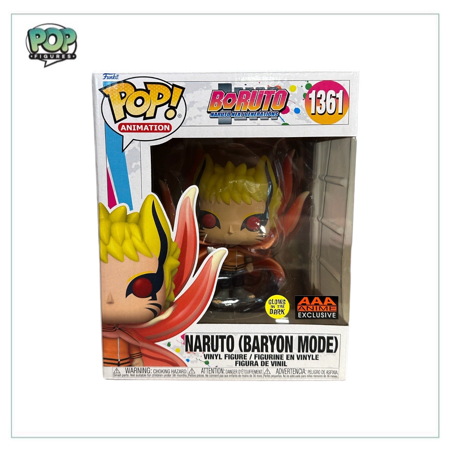 Naruto (Baryon Mode) #1361 (Glows in the Dark) Funko Pop! - Boruto Naruto Next Generations - AAA Anime Exclusive