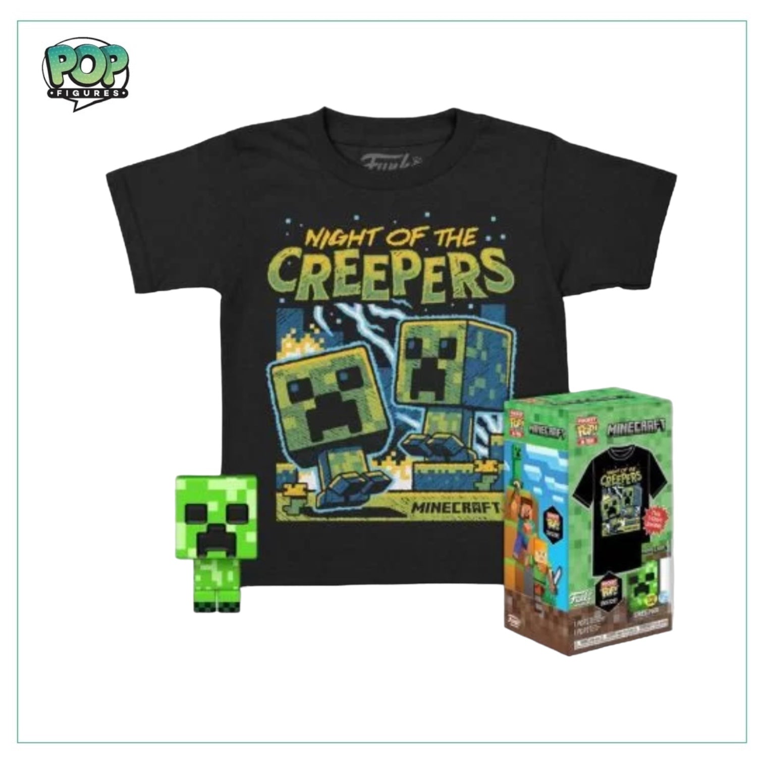 Pocket Pop! and Tee - Night of the Creepers- MineCraft - Childs Sizes