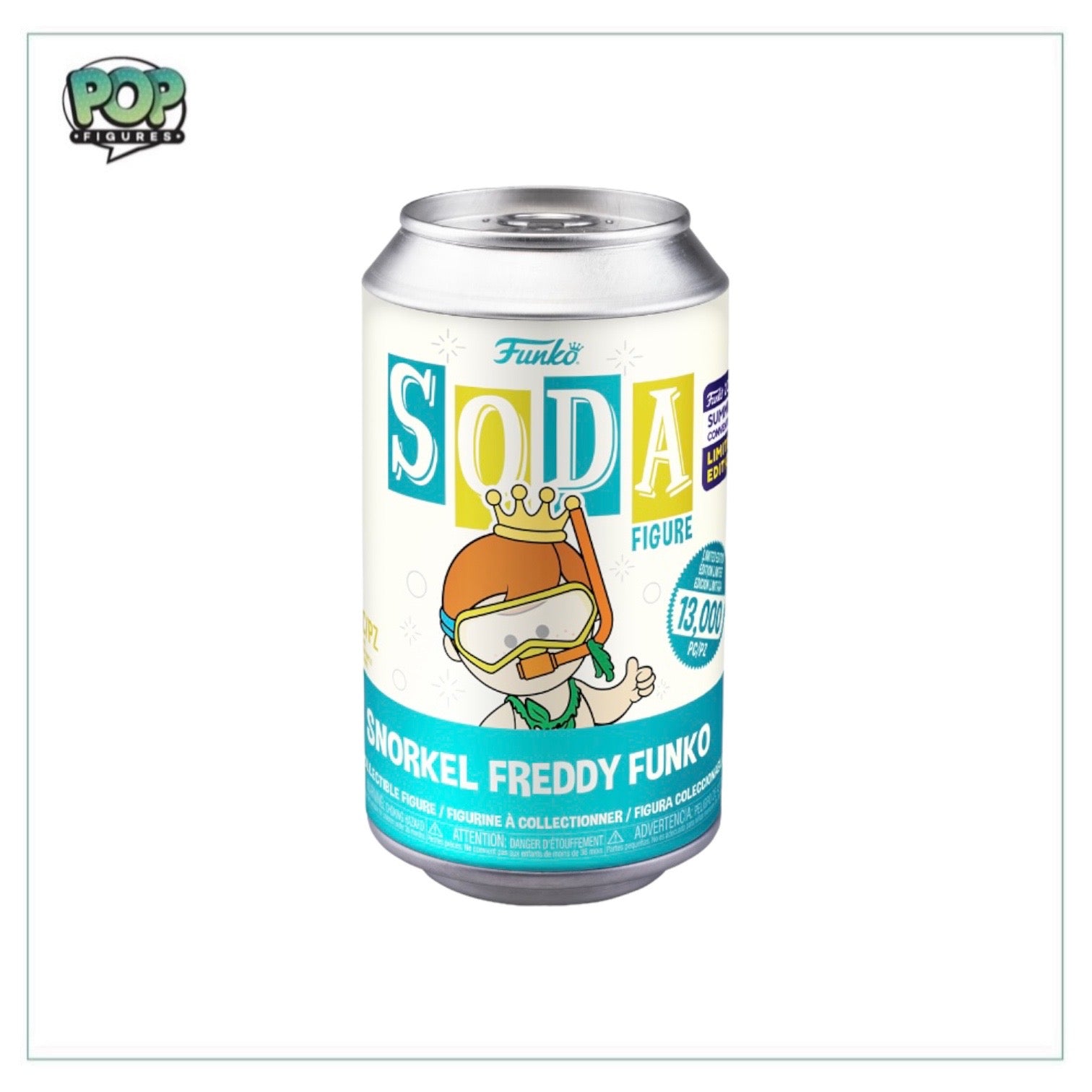 Snorkel Freddy Funko Soda Vinyl Figure! - SDCC 2023 Shared Exclusive LE13000 Pcs - Chance of Chase