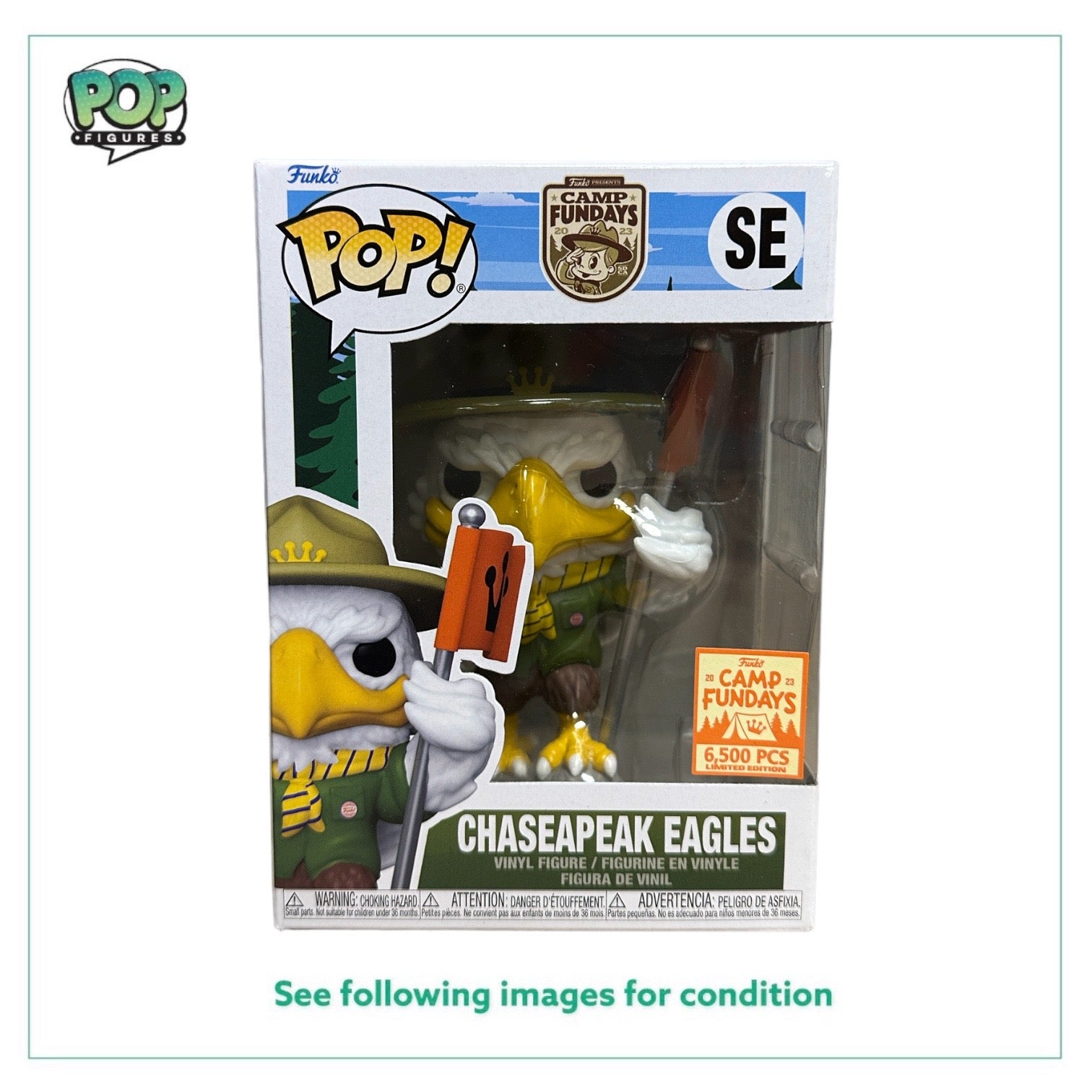 Chaseapeak Eagles Funko Pop! - Camp Fundays 2023 Exclusive LE6500 Pcs - Condition 9/10