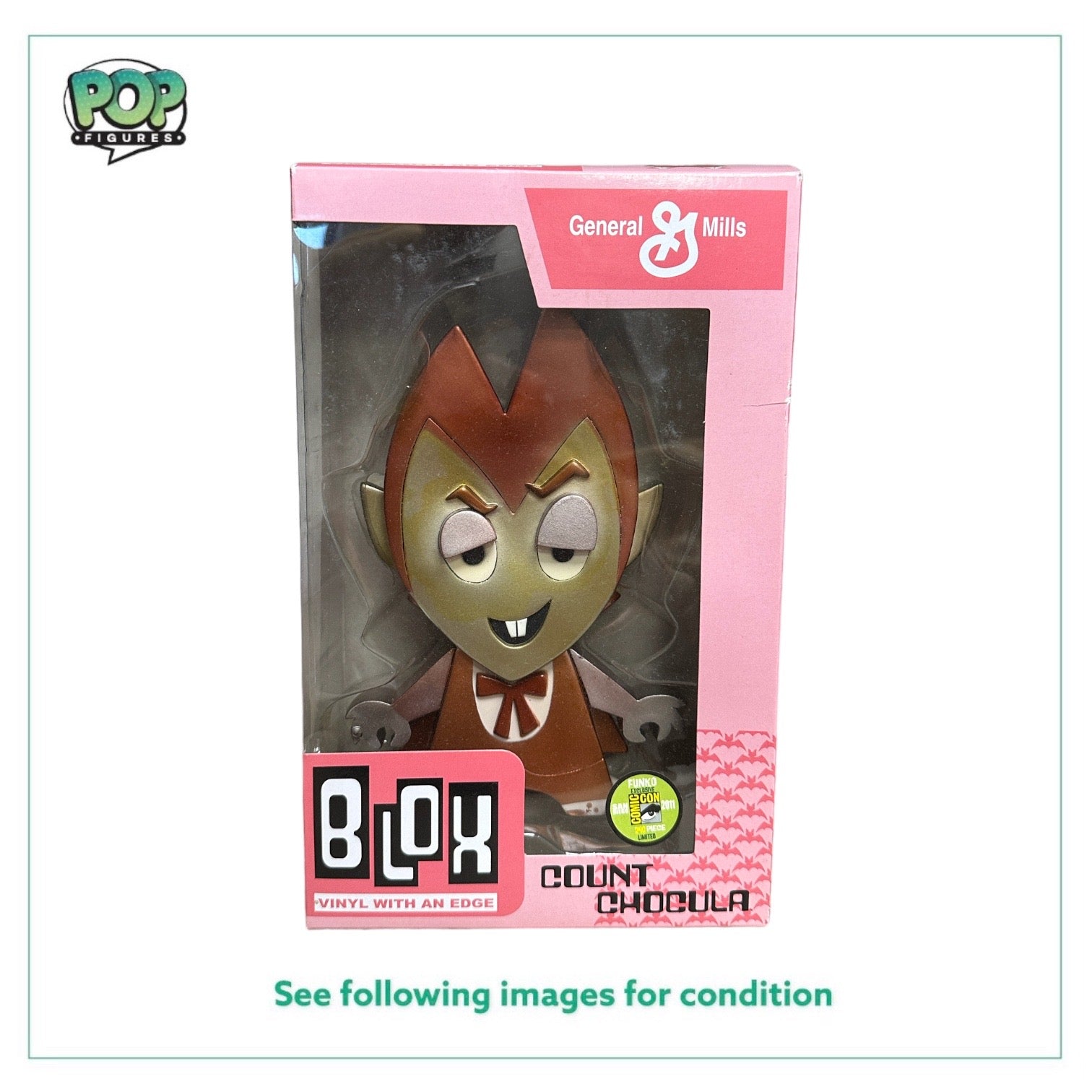 Count Chocula (Metallic) Funko Blox Vinyl Figure! - Ad Icons - SDCC 2011 Exclusive LE240 Pcs - Condition 6.5/10