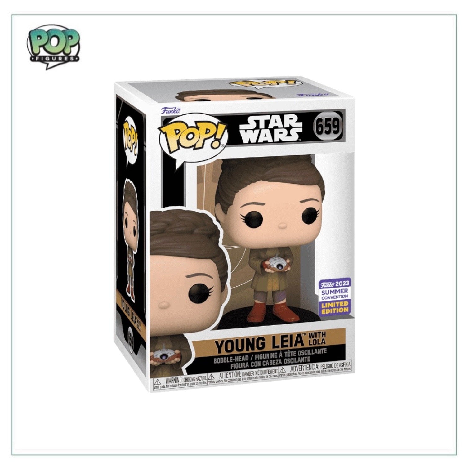 Young Leia with Lola #659 Funko Pop! - Star Wars Obi-Wan Kenobi - SDCC 2023 Shared Exclusive