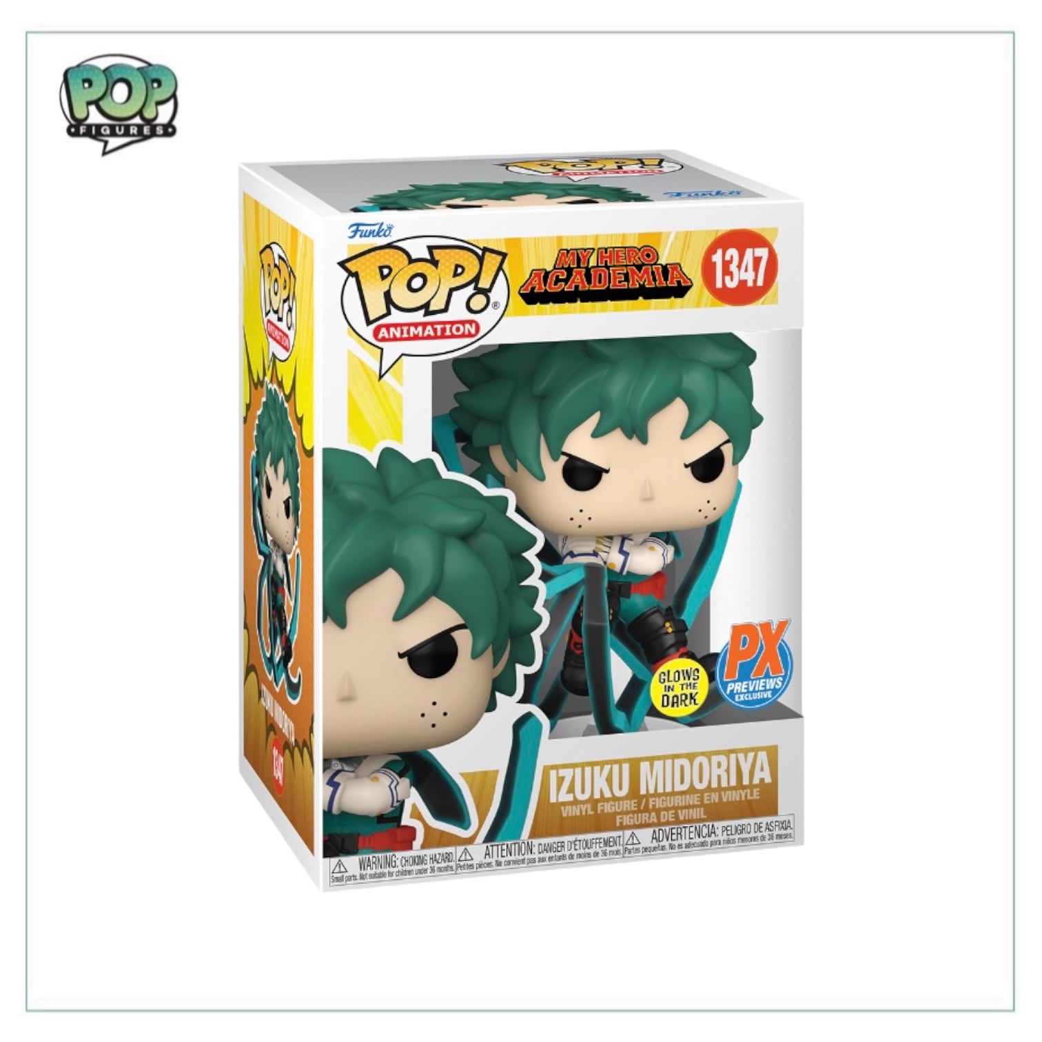 Izuku Midoriya #1347 (Glows in the Dark) Funko Pop! - My Hero Academia - PX Previews Exclusive