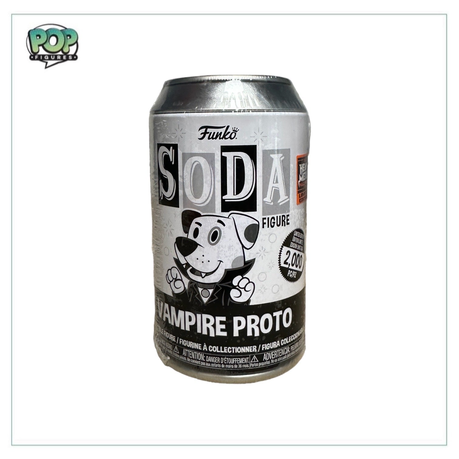 Vampire Proto (Black & White) Funko Soda Vinyl Figure! - Heavy Metal Halloween 2023 Exclusive LE2000 Pcs