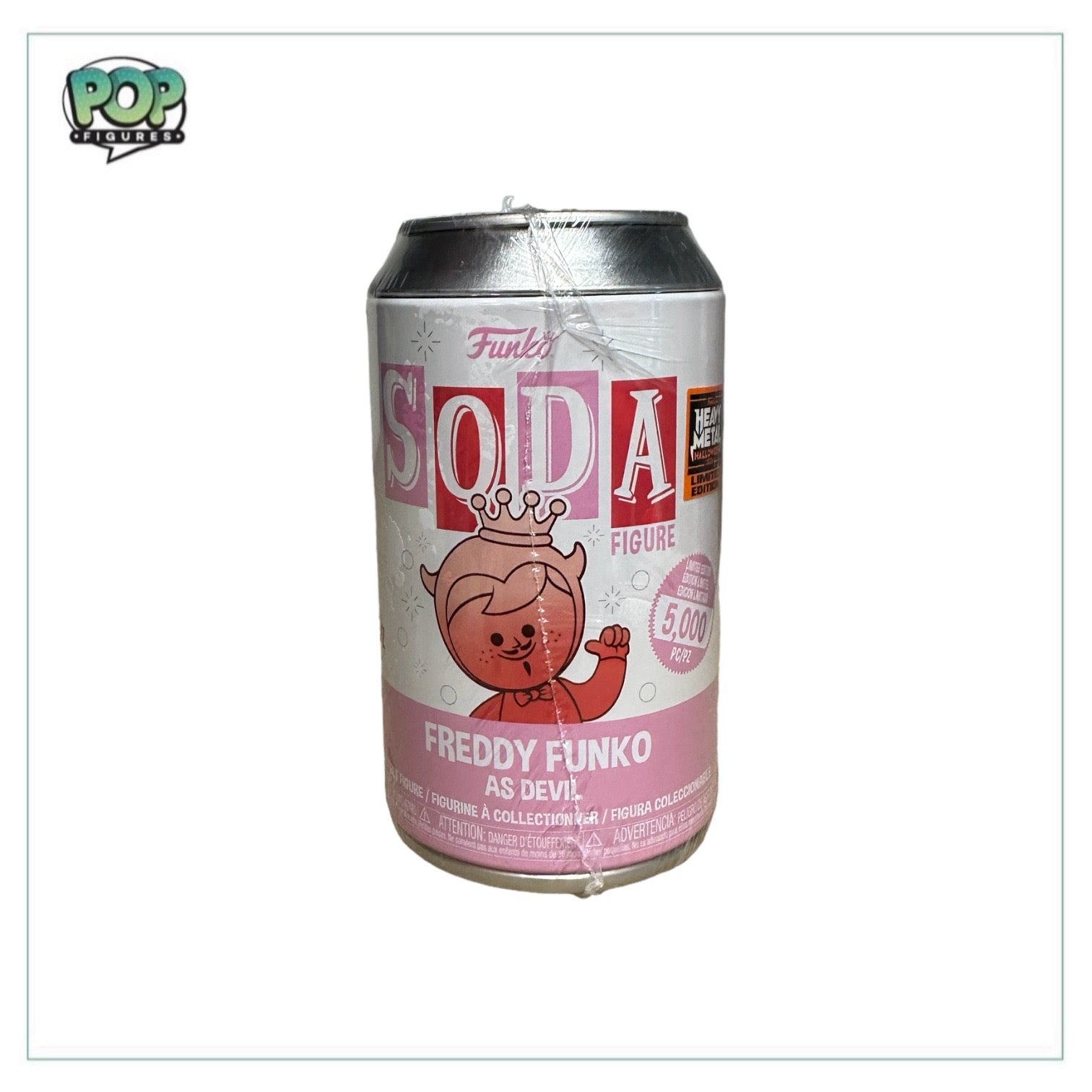 Freddy Funko as Devil (Pink) Funko Soda Vinyl Figure! - Heavy Metal Halloween 2023 Exclusive LE5000 Pcs