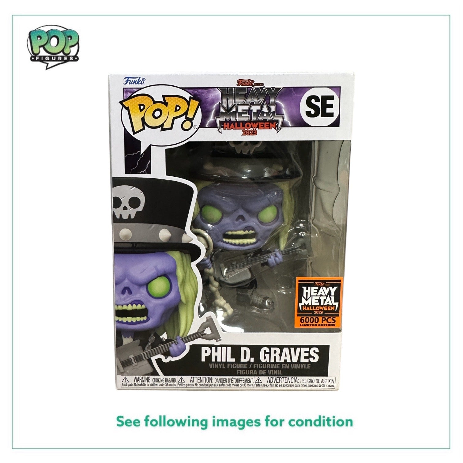 Phil D. Graves Funko Pop! - Heavy Metal Halloween 2023 Exclusive LE6000 Pcs - Condition 9/10