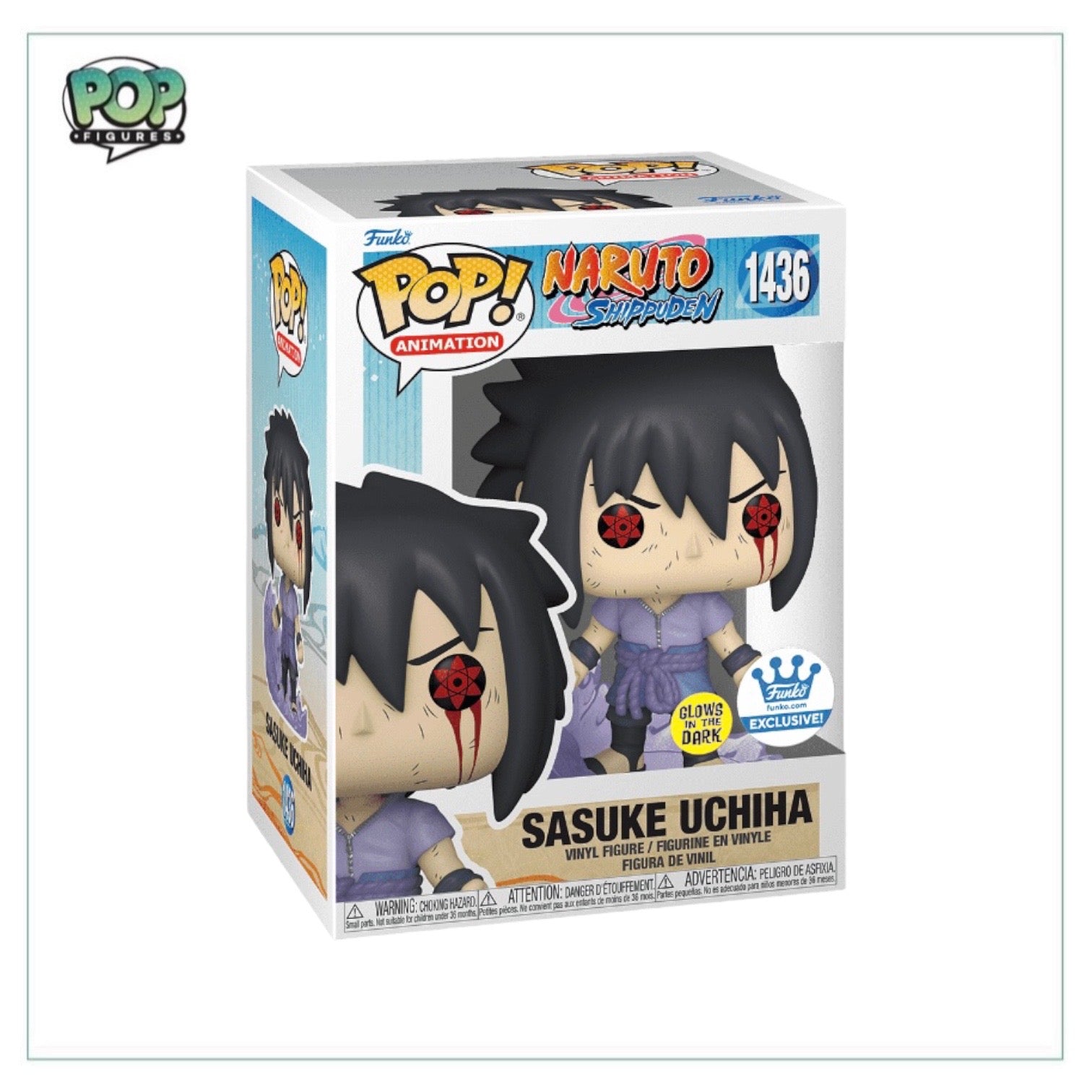 Sasuke Uchiha #1436 (Glows in the Dark) Funko Pop! - Naruto Shippuden - Funko Shop Exclusive