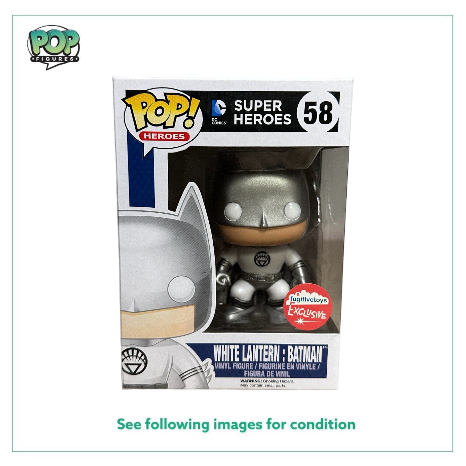 White Lantern: Batman #58 Funko Pop! - DC Super Heroes - Fugitive Toys Exclusive - Condition 9/10