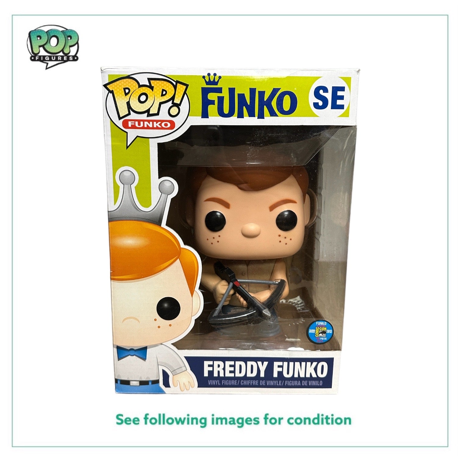 Freddy Funko as Daryl Dixon 9" Funko Pop! - SDCC 2013 Exclusive LE48 Pcs - Condition 7/10