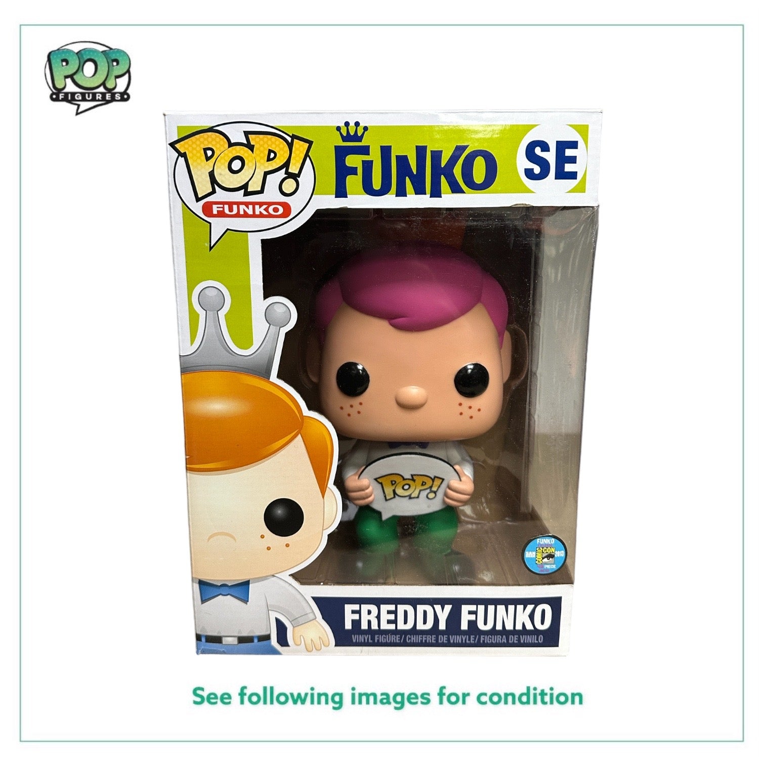 Freddy Funko Pink Hair 9" Funko Pop! - SDCC 2013 Exclusive LE48 Pcs - Condition 8/10