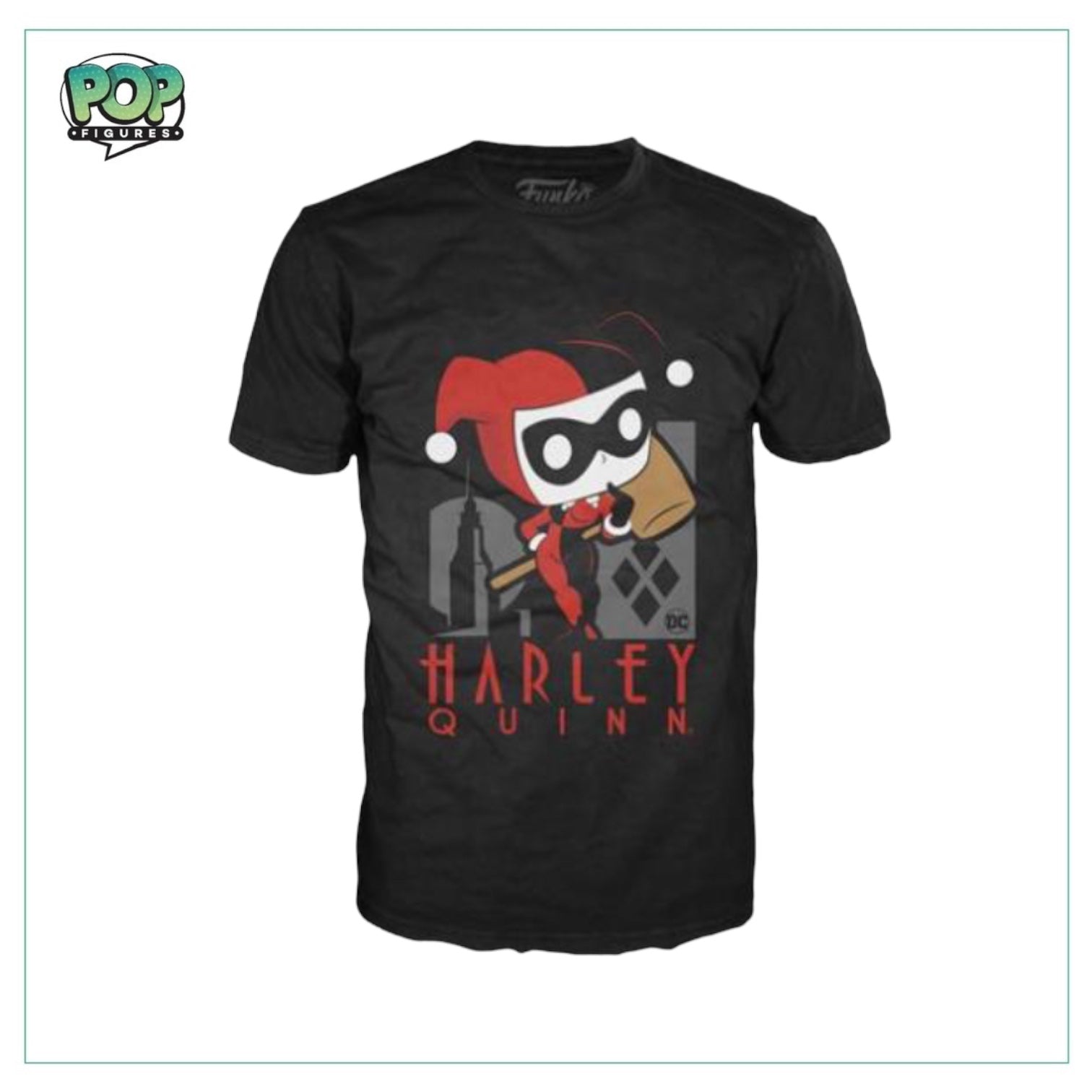 Harley Quinn Art Deco - Funko T-Shirt - Large