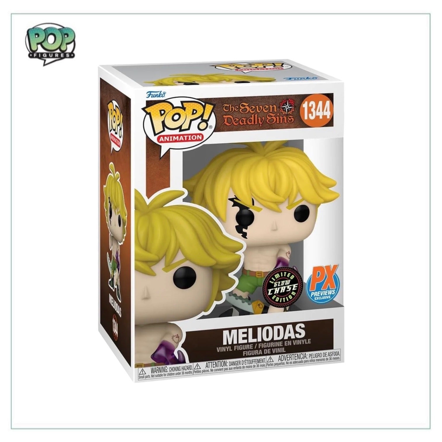 Meliodas #1344 (Demon Mode)(Glow Chase) Funko Pop! - The Seven Deadly Sins - PX Previews Exclusive