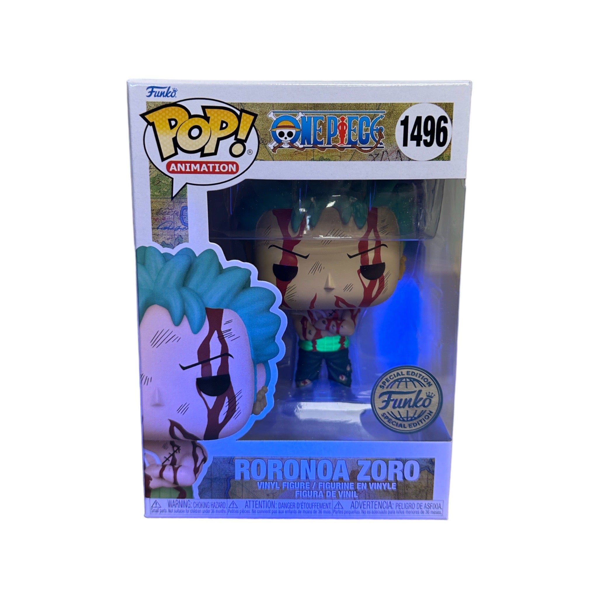 Roronoa Zoro (Nothing Happened) #1496 (Error Glow Belt) Funko Pop! - One Piece - Special Edition