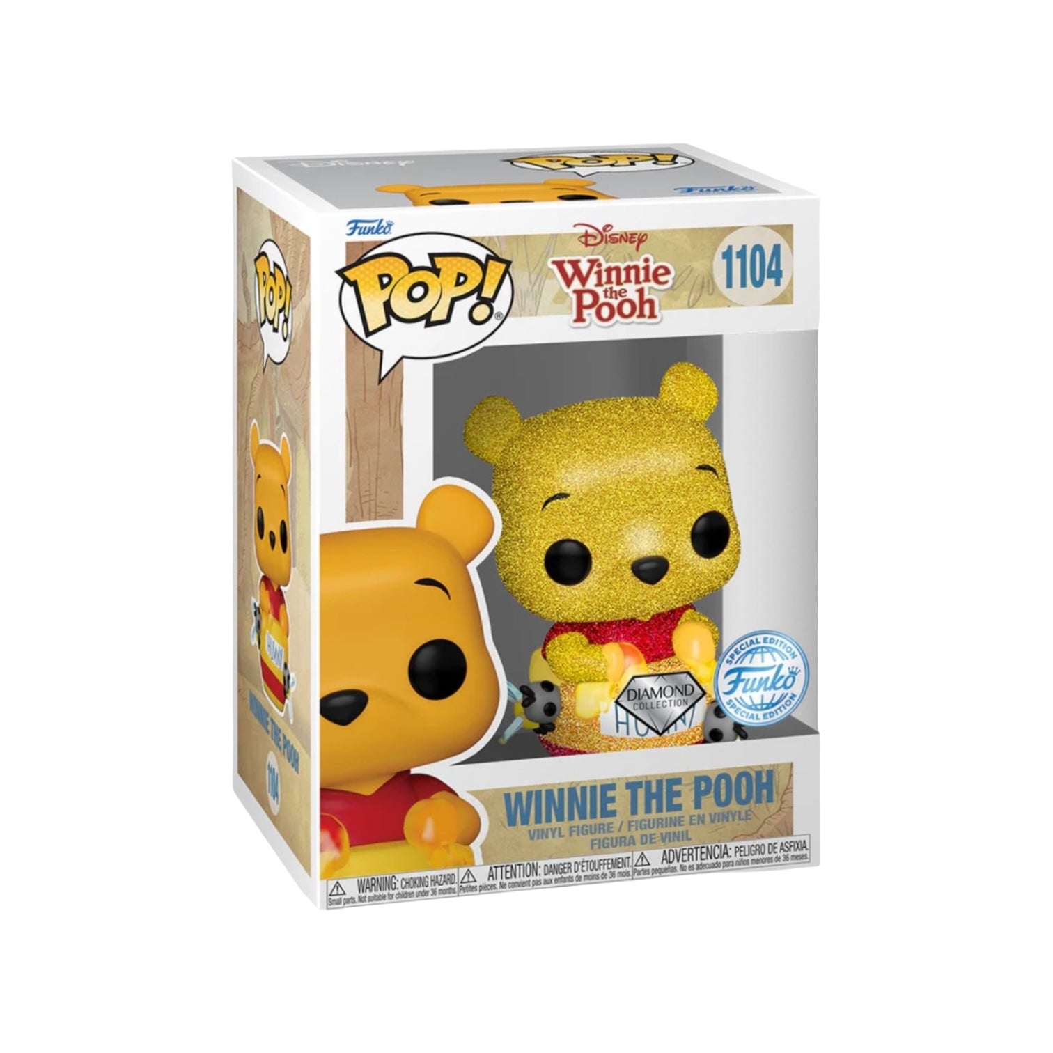 Eeyore with Balloon #1413 Funko Pop! and Winnie the Pooh (Diamond) #1104 Funko Pop! - Pop Figures Exclusive Bundle