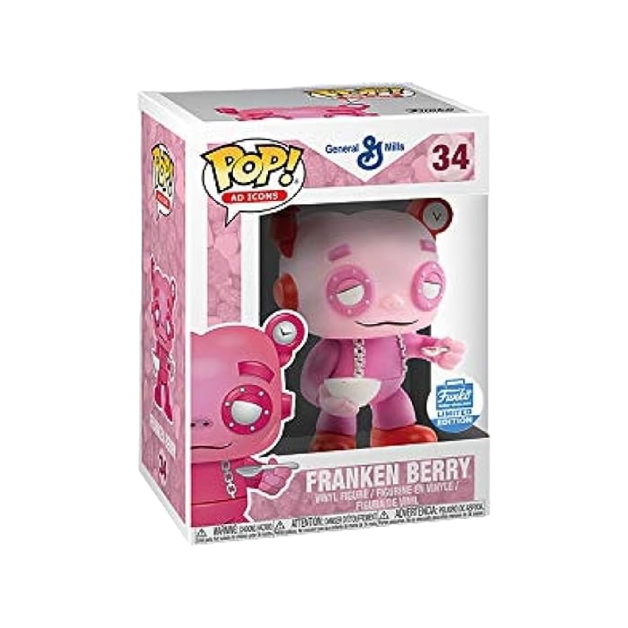 Franken Berry #34 (w/ Cereal) Funko Pop! - Ad Icons - Funko Shop Exclusive - Condition 8.5/10
