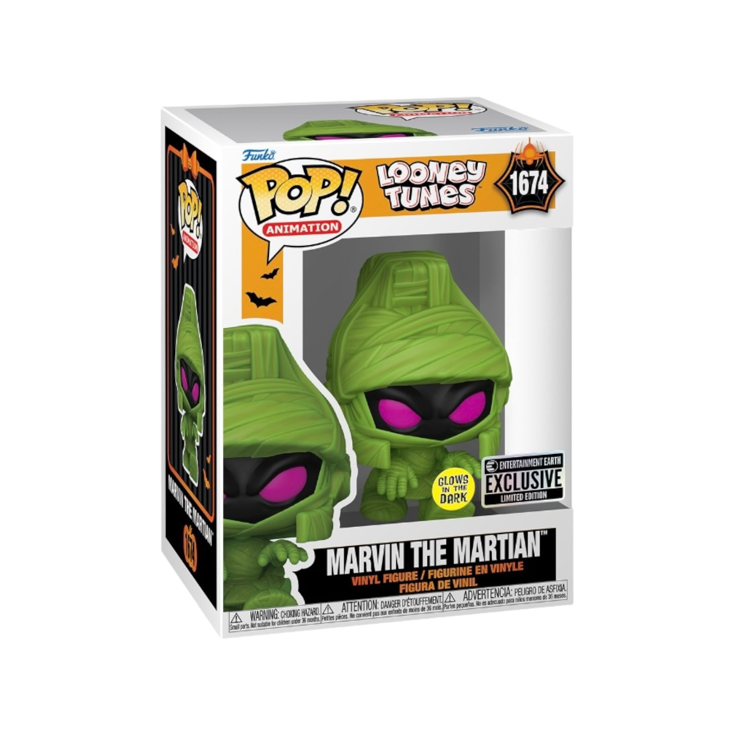 Marvin The Martian (Mummy) #1674 (Glows in the Dark) Funko Pop! - Looney Tunes - Entertainment Earth Exclusive